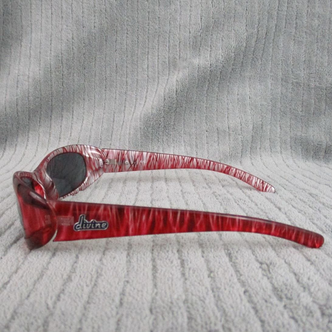 Other New Divine Eyewear Kali Red Silver Striped/Smoke Sunglasses Size ONE SIZE - 3 Thumbnail
