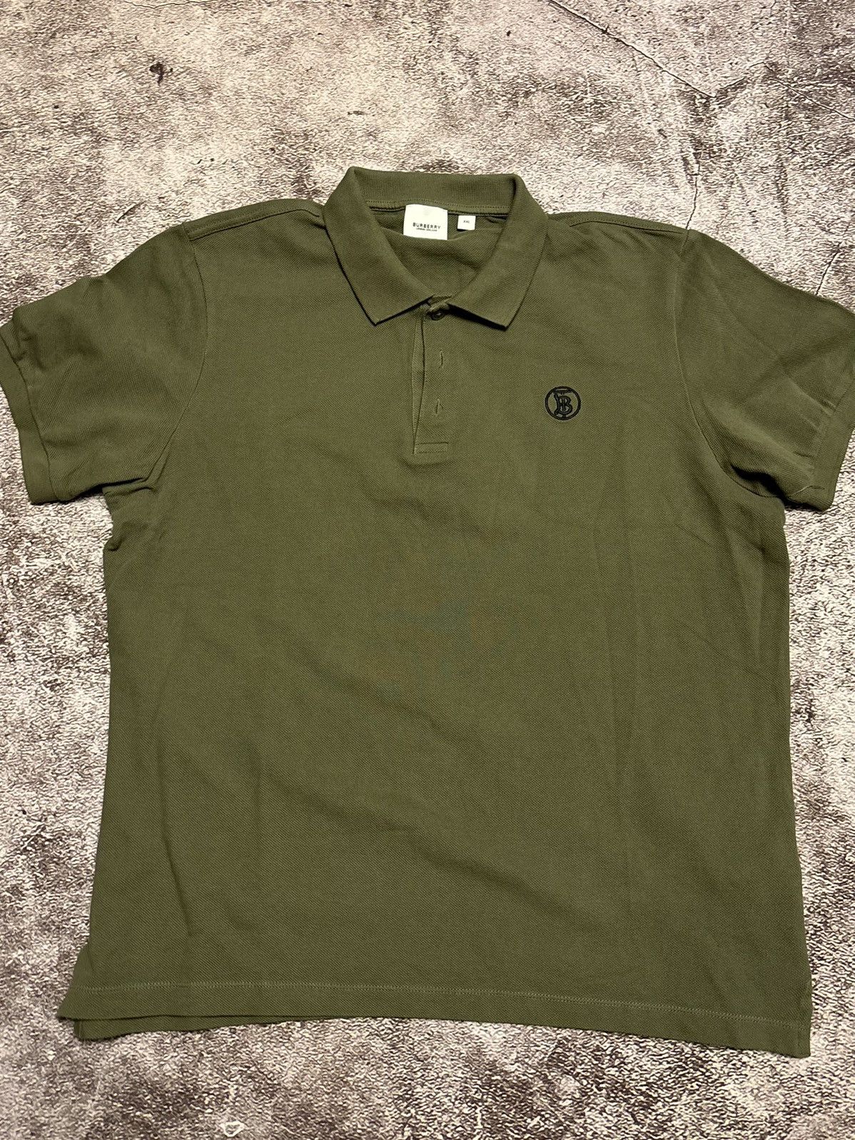Burberry Burberry Men's Green Eddie Logo Short Sleeve Polo Shirt Size Size US XXL / EU 58 / 5 - 1 Thumbnail