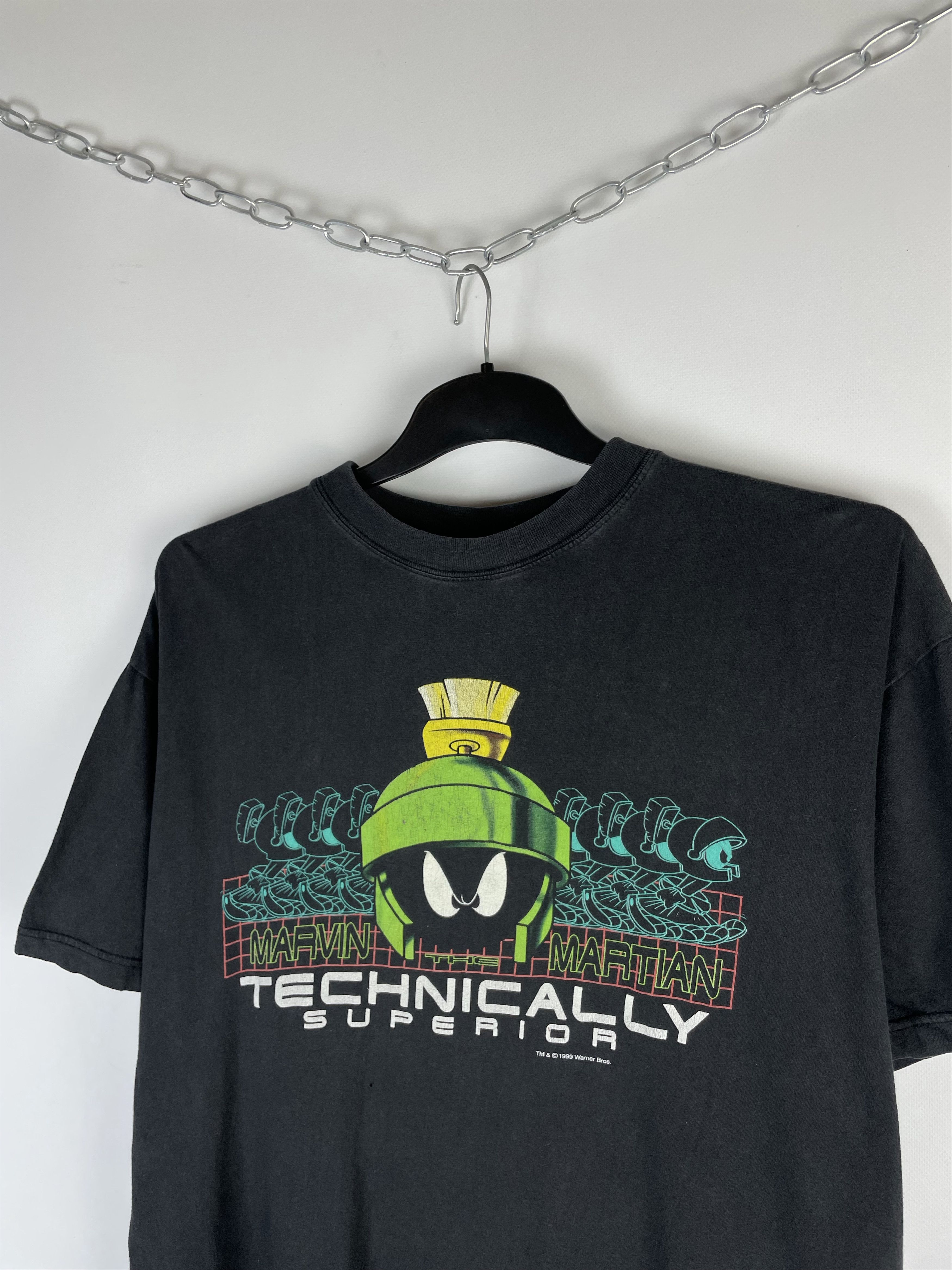 Disney Vintage 1999 Marvin The Martian Shirt Size US XL / EU 56 / 4 - 4 Thumbnail