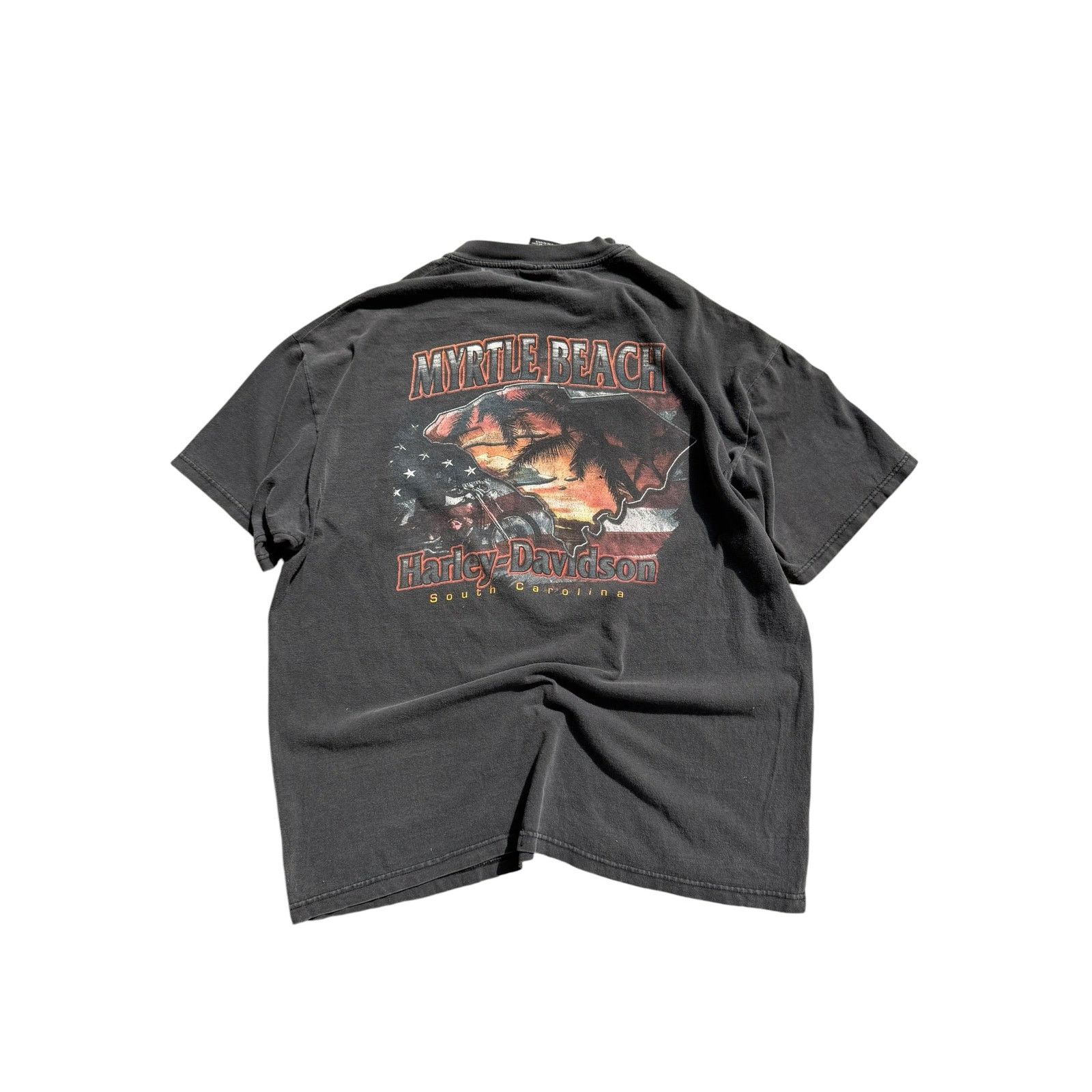 Harley Davidson Vintage Faded Harley Davidson Upraised Eagle Tee Size US XL / EU 56 / 4 - 4 Thumbnail