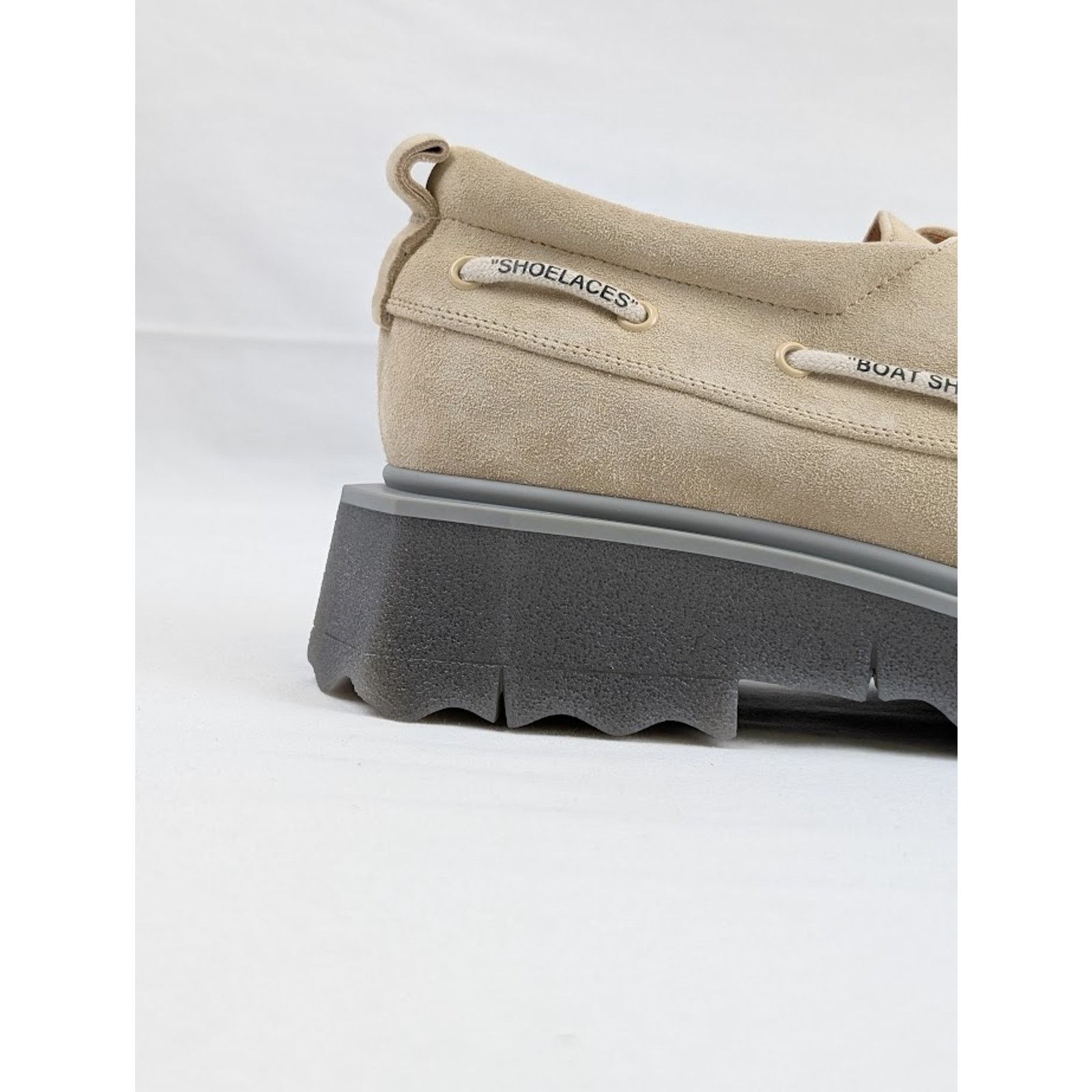 Off-White o1rshd1 Sponge Suede Boat Shoes in Beige Size US 12 / EU 45 - 6 Thumbnail