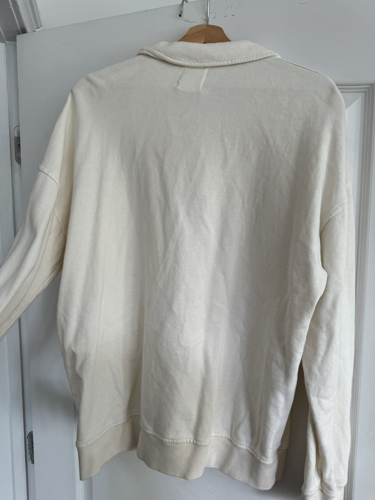 Other Cream Recycled Long Sleeve Polo Size US L / EU 52-54 / 3 - 3 Thumbnail