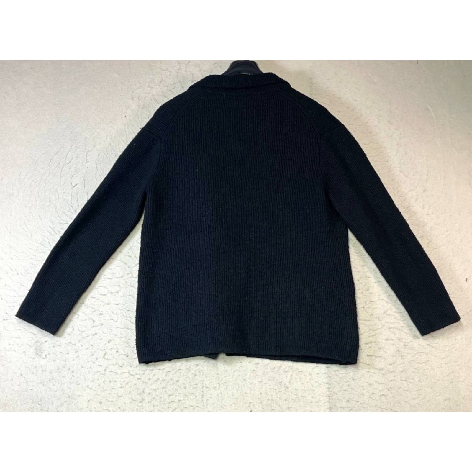 J.Crew J.CREW Blazer Women Merino Wool Blend Double Breasted Knit Size M Black Long Sleeve Button Lined Classic Preppy Workwear Mens? No, Womens. Size M / US 6-8 / IT 42-44 - 2 Thumbnail