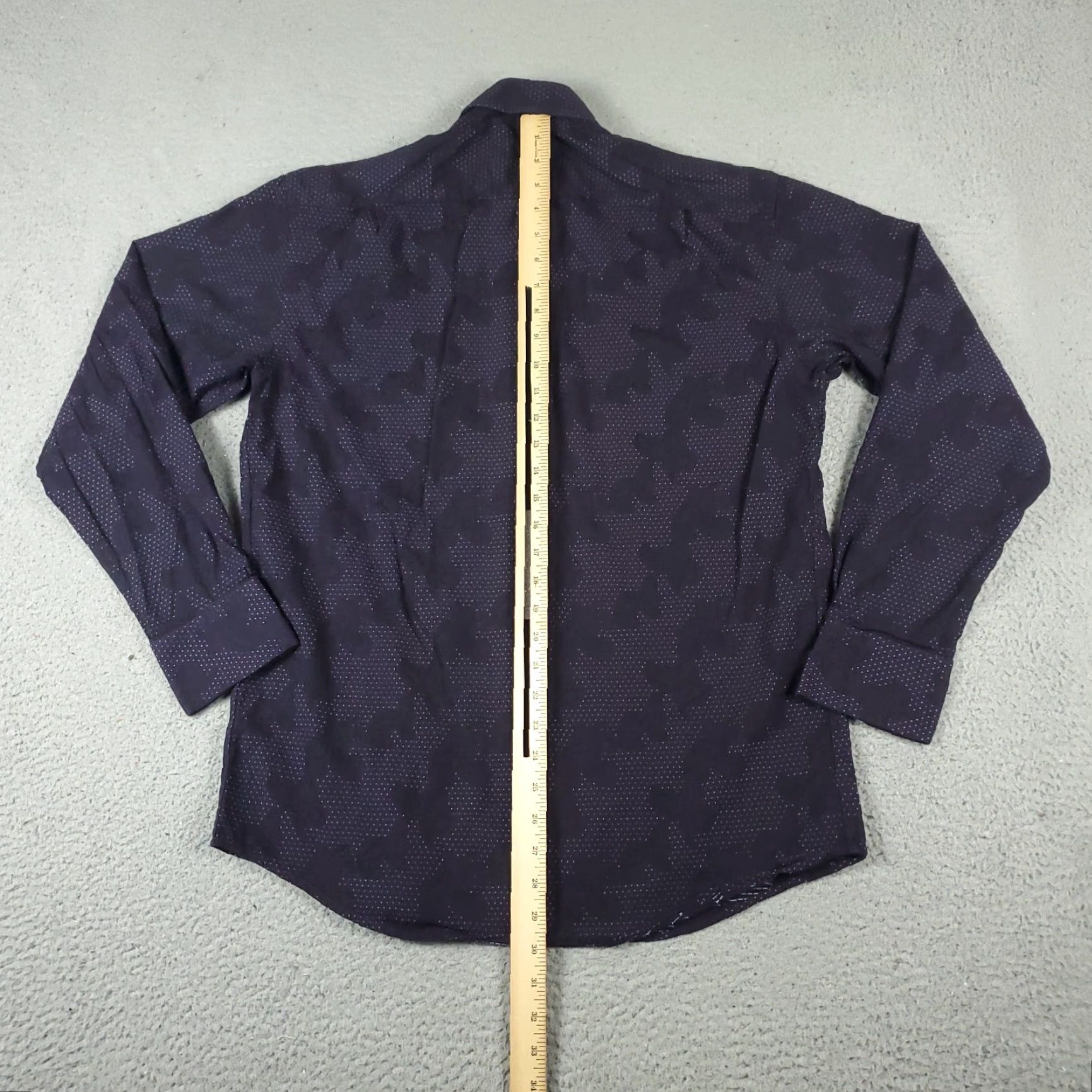 Luchiano Visconti Luchiano Visconti Button-Up Shirt Men's Medium Purple Geometric Casual Long Sleeve Size US M / EU 48-50 / 2 - 3 Thumbnail
