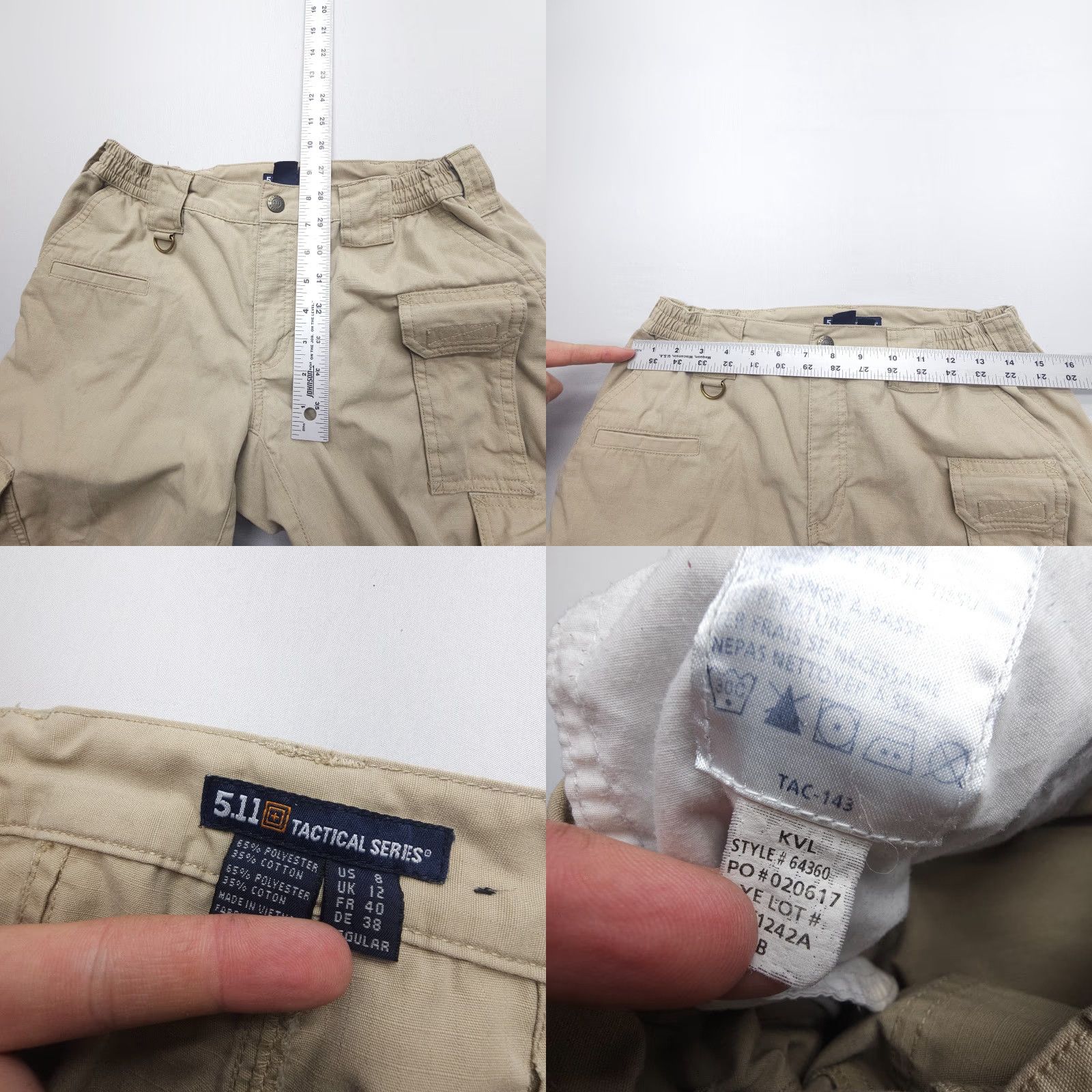 Vintage 5.11 Tactical Taclite Pro Ripstop Pants Womens 8 Tan Utility Workwear Cargo Size 30" / US 8 / IT 44 - 8 Thumbnail