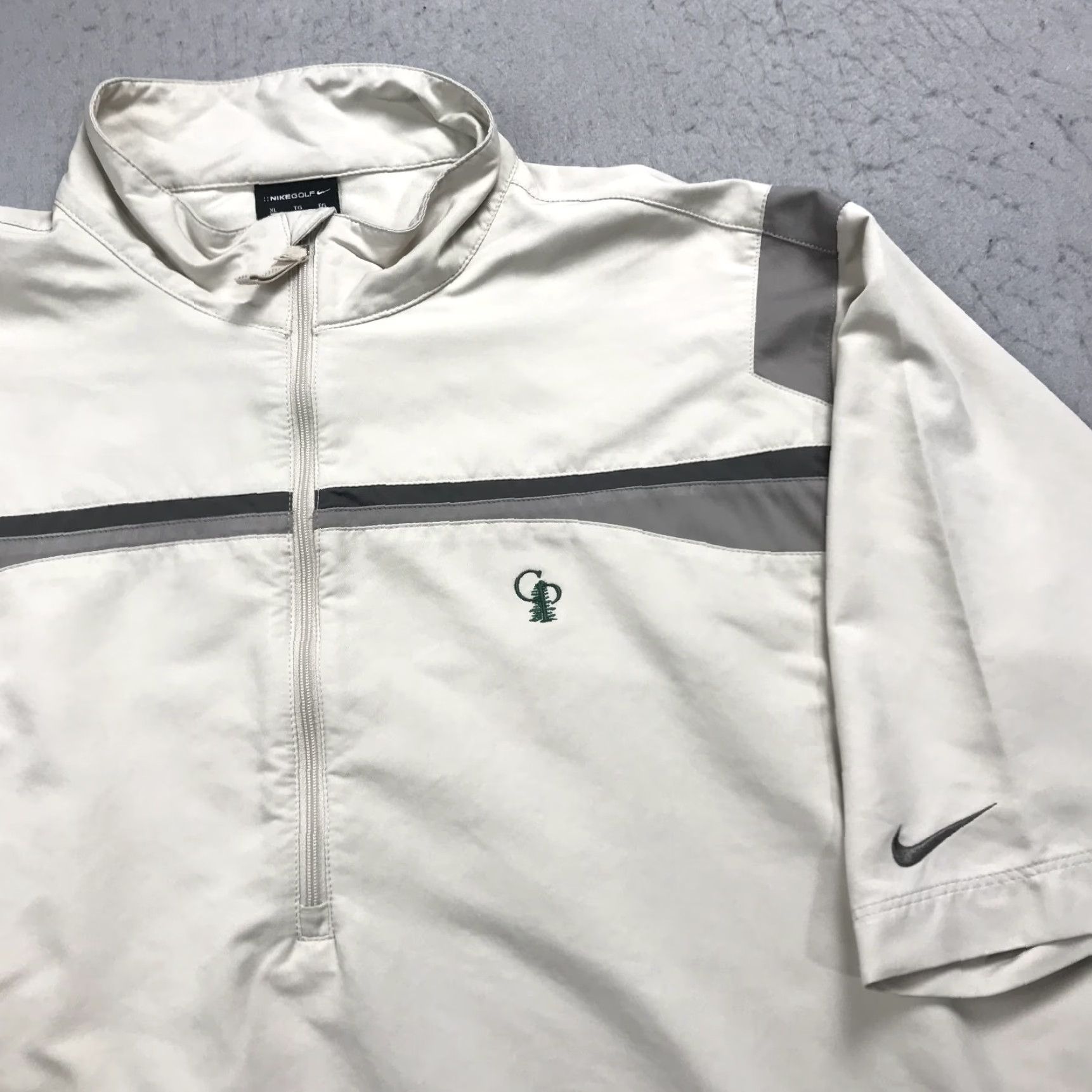 Nike Nike Golf Jacket Mens XL Beige 1/4 Zip Windshirt Logo Sports Basic Jacket Size US XL / EU 56 / 4 - 2 Thumbnail