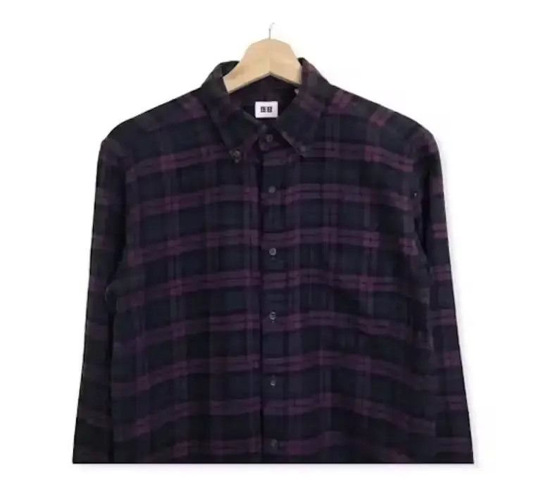 Flannel Japanese Brand Uniqlo Plaid Tartan Flannel Shirt Button Up Size US S / EU 44-46 / 1 - 2 Thumbnail