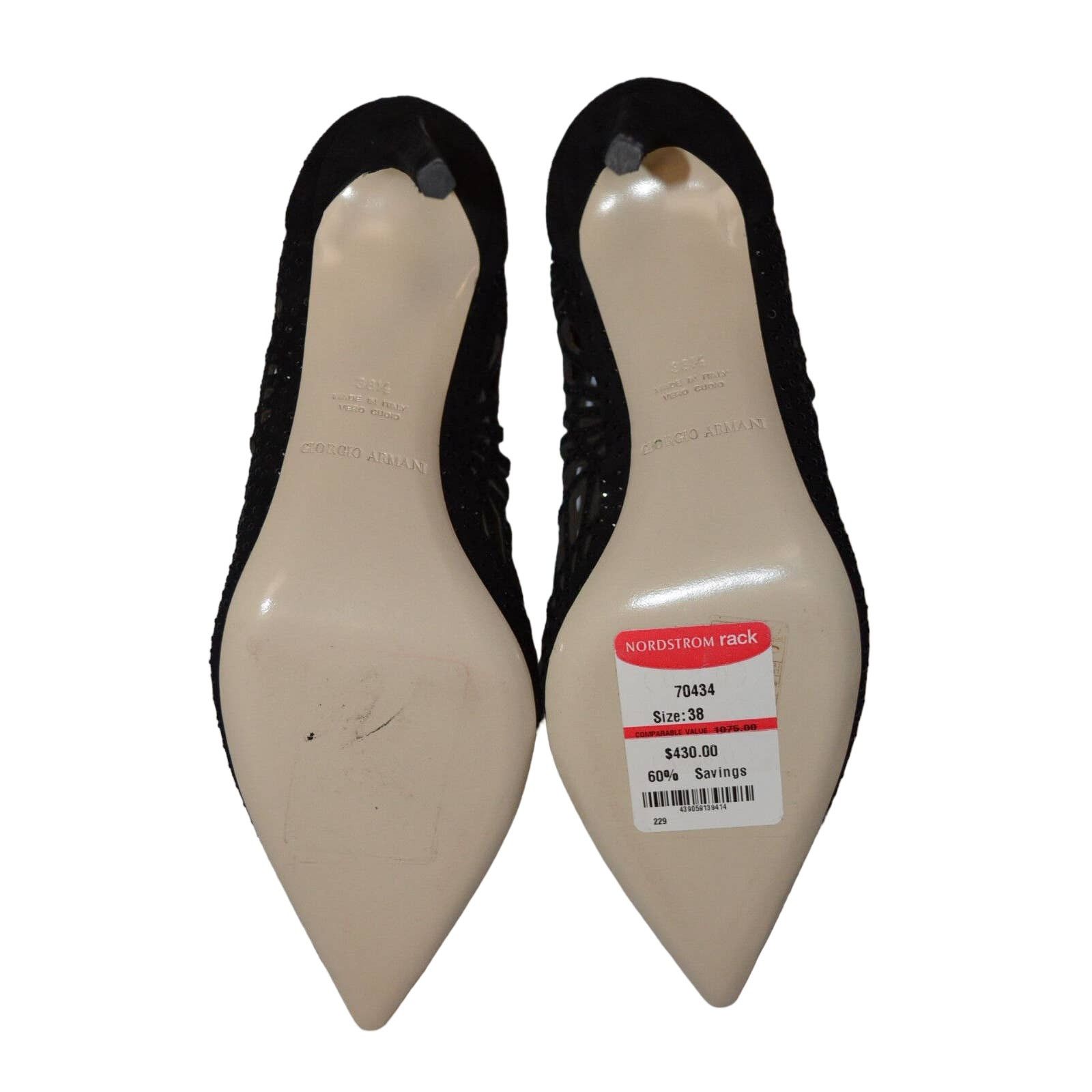 Giorgio Armani I0 NEW GIORGIO ARMANI Scalloped Suede Heels Shoes 38.5 $1075 Size US 8.5 / IT 38.5 - 6 Thumbnail