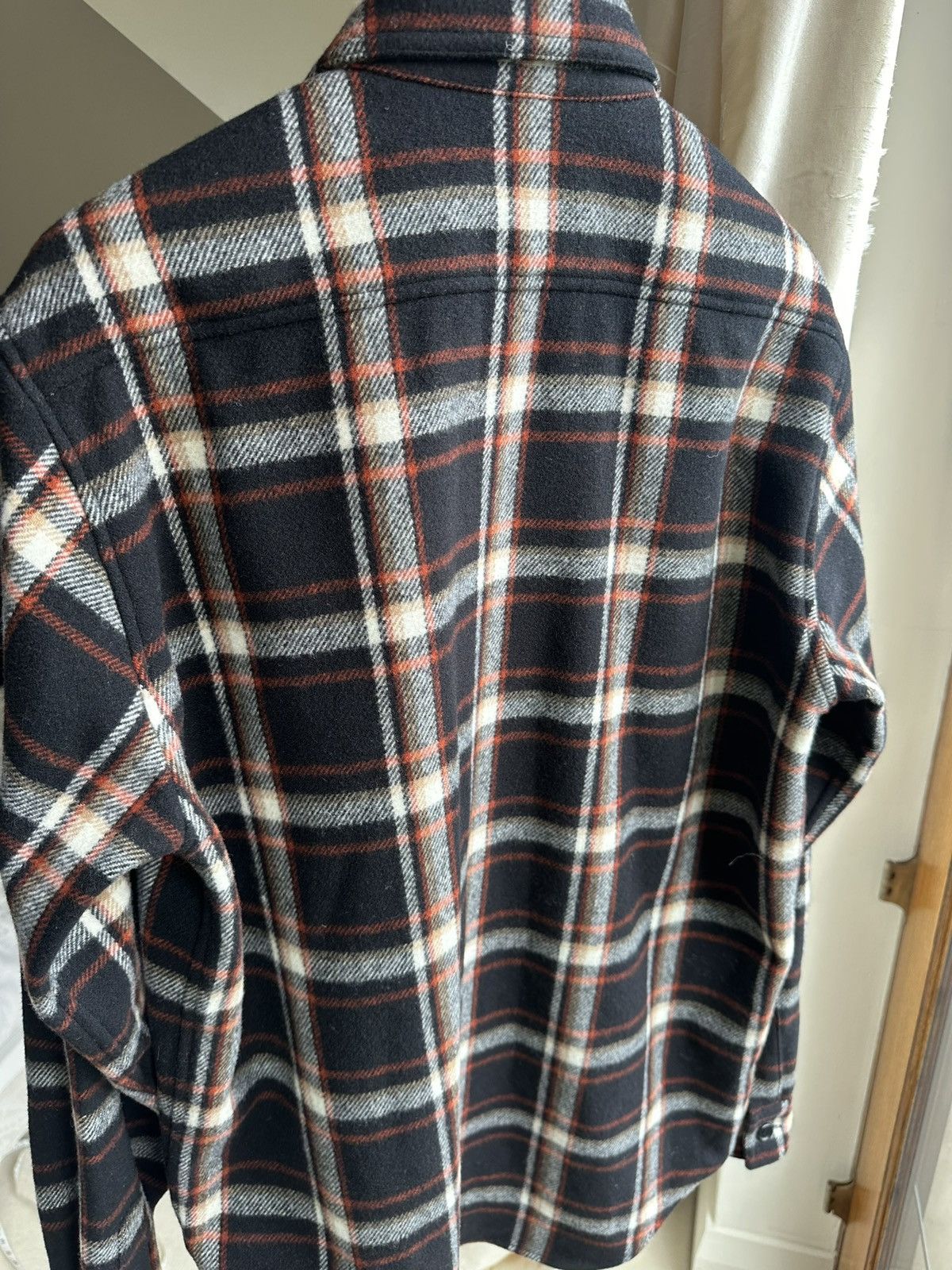 Celine × Hedi Slimane Celine black red white flannel shirt jacket 39 like new Hedi Size US L / EU 52-54 / 3 - 20 Thumbnail