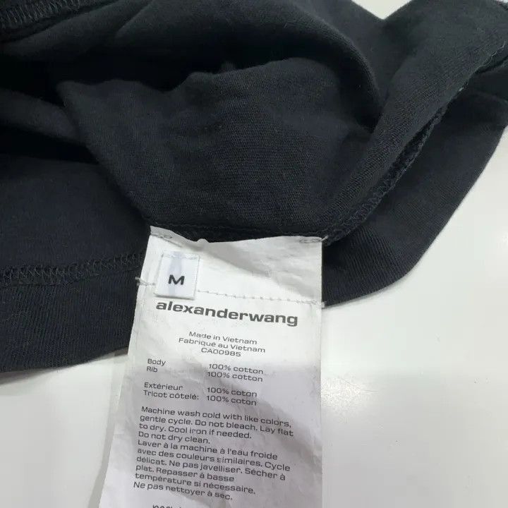 Alexander Wang Alexander Wang Logo Print Black Short Sleeve T-shirt - Size M / US 6-8 / IT 42-44 - 3 Thumbnail