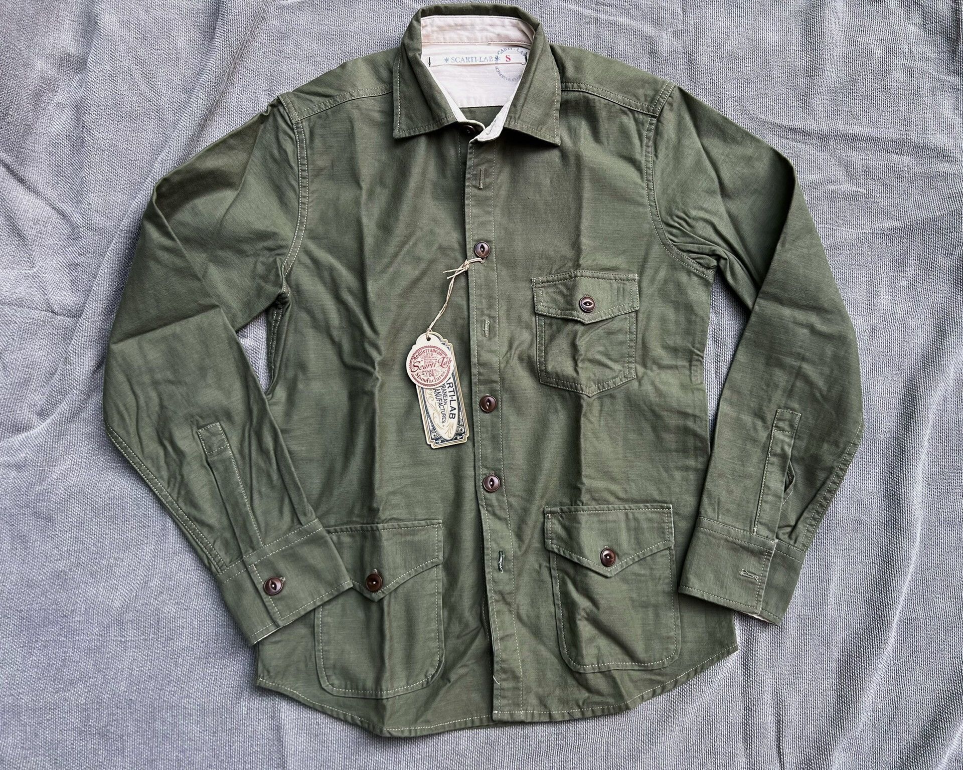 Scarti-Lab Classic Scarti Lab Shirt Jacket in Green Size S / US 4 / IT 40 - 1 Thumbnail