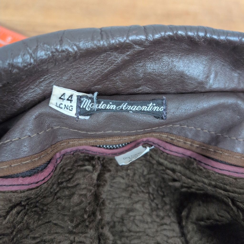 Sears Men's Vintage Brown Leather Insulated Jacket, 44 Size US L / EU 52-54 / 3 - 2 Thumbnail