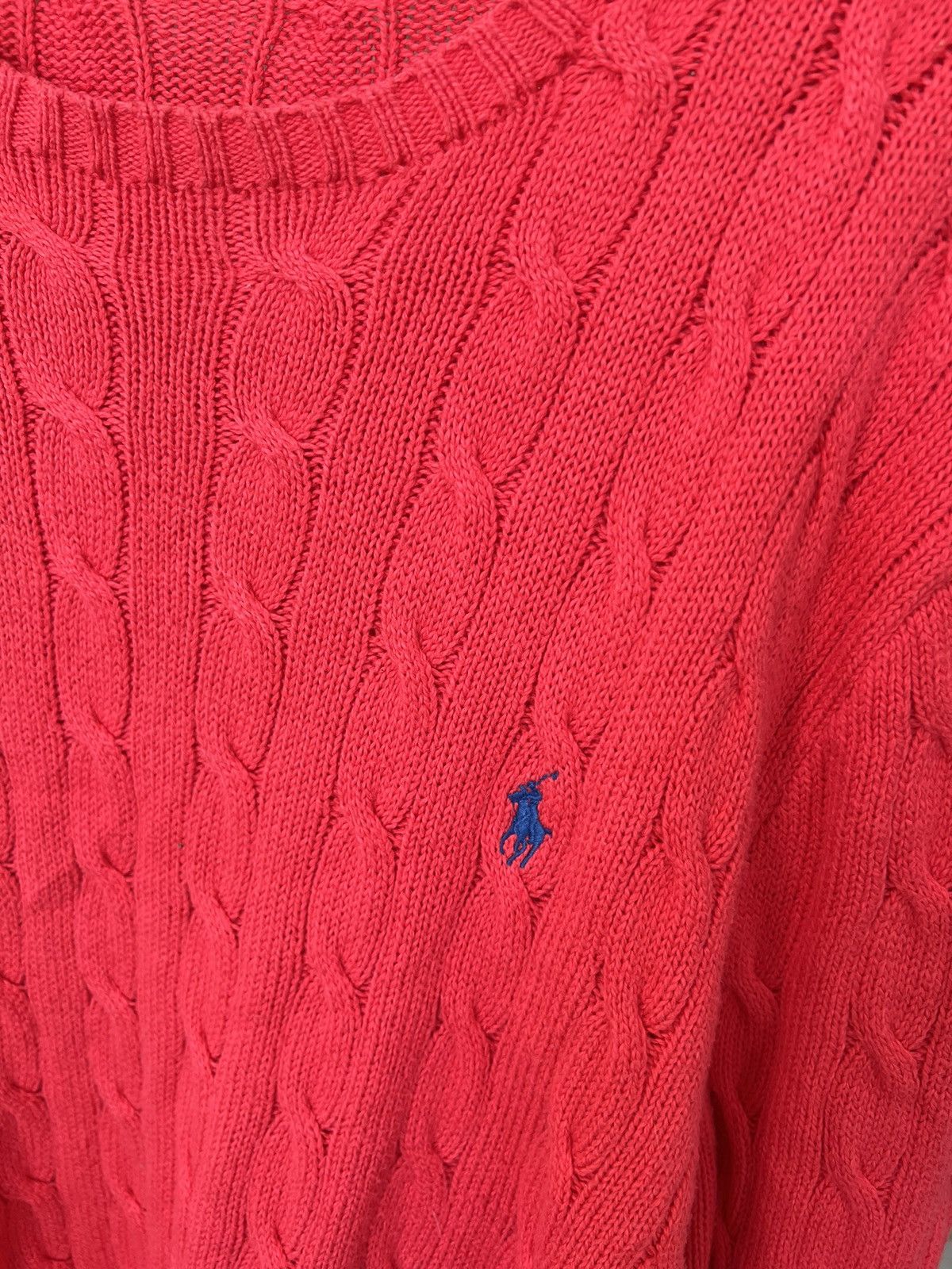 Polo Ralph Lauren × Ralph Lauren Polo Ralph Lauren Cable Pink Knit Sweater Size US XL / EU 56 / 4 - 3 Thumbnail