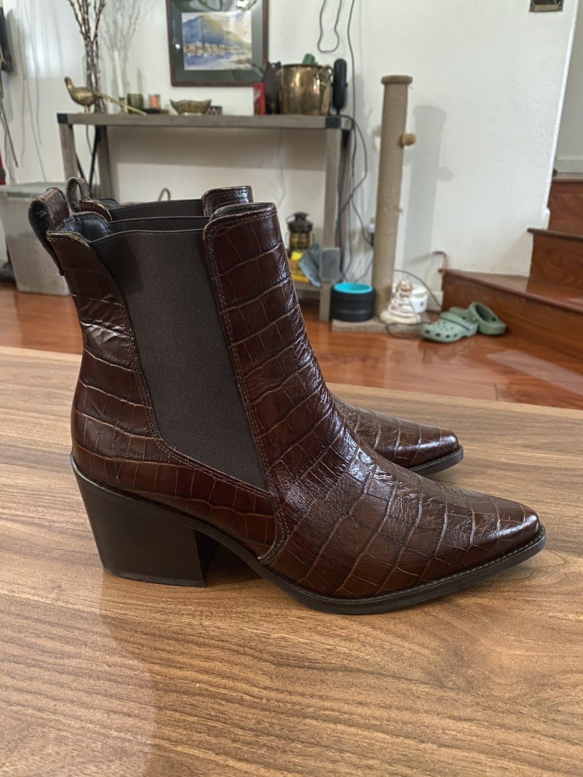 Other New Paul Green Cojo Bootie in Cigar Antic Croco US 9/UK 6.5 Size US 9 / IT 39 - 3 Thumbnail