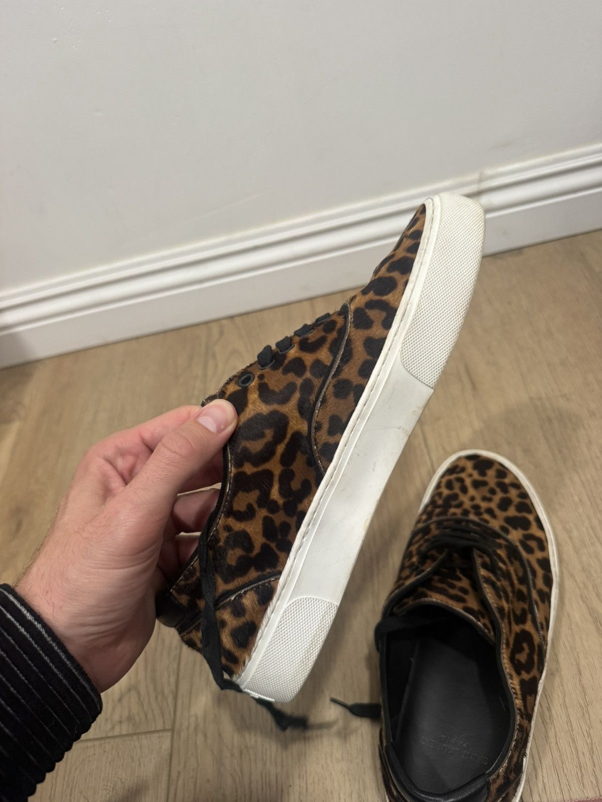 Saint Laurent Paris Ponyhair Leopard Venice Skates Size US 8 / EU 41 - 7 Thumbnail