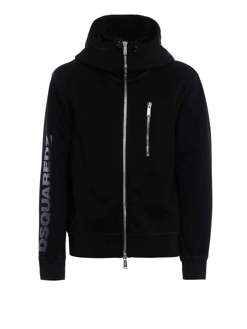 Dsquared2 DSquared2 Black Hooded Sweatshirt Jacket-yf Size US S / EU 44-46 / 1 - 1 Thumbnail
