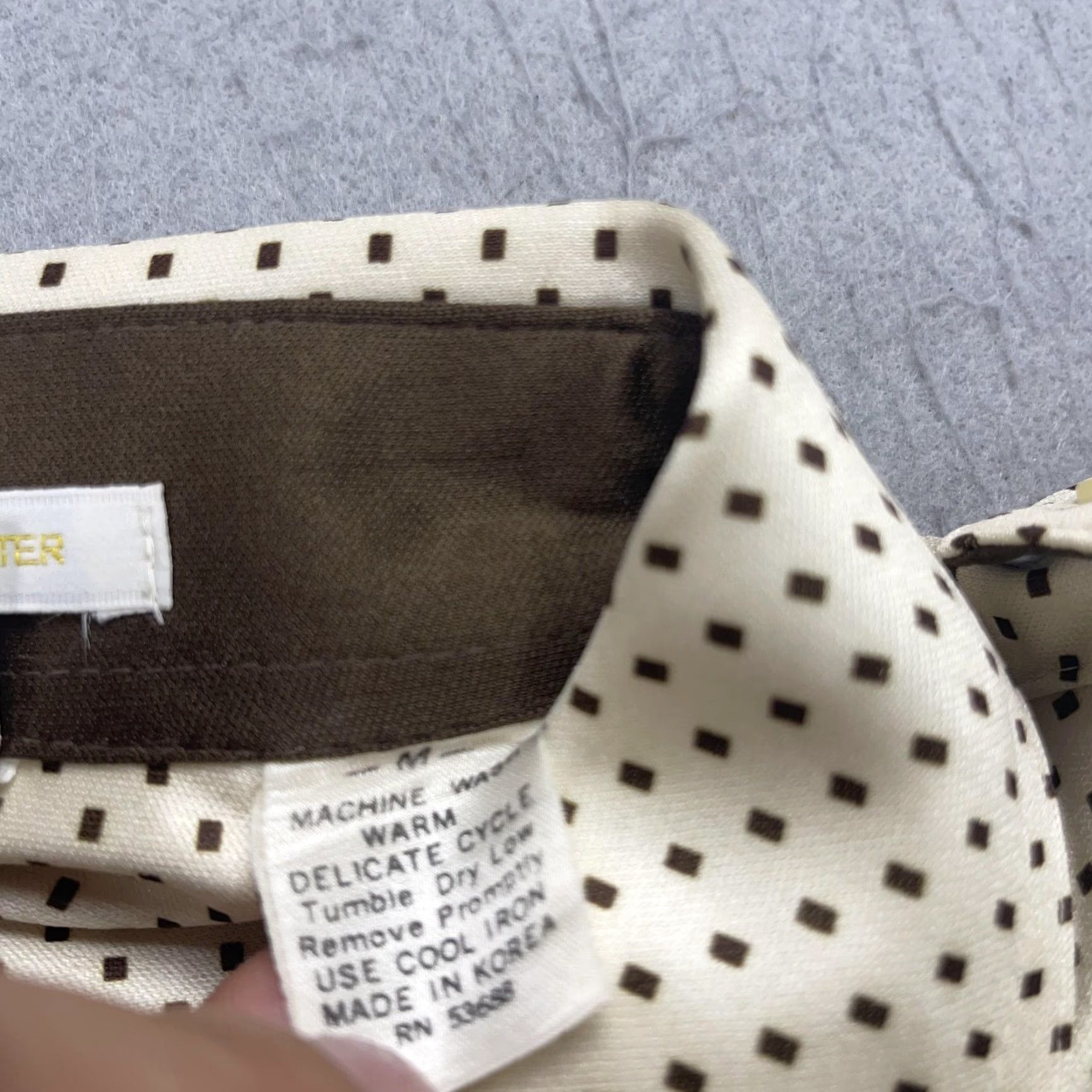 Vintage VINTAGE David Loggan Shirt Mens Medium White Brown Polka Dot Disco Polyester 70s Size US M / EU 48-50 / 2 - 5 Thumbnail