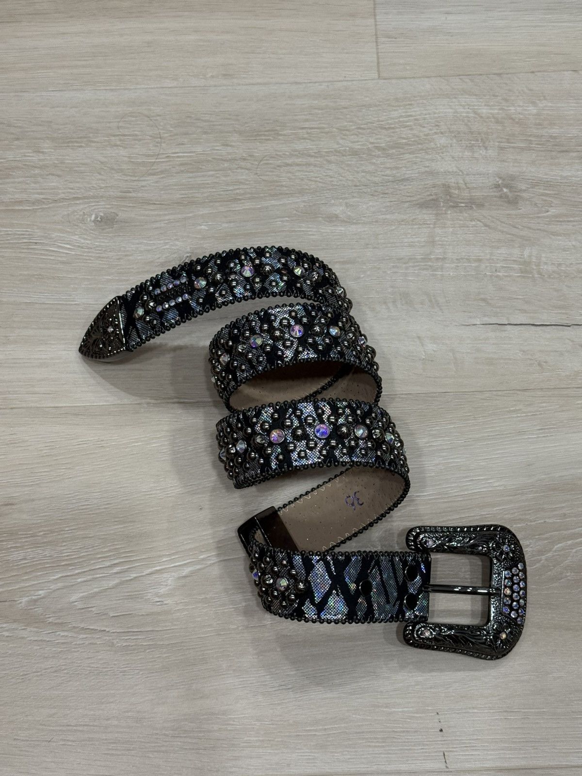 BB Simon Trojan AB Studded Rhinestone Belt - Main Image