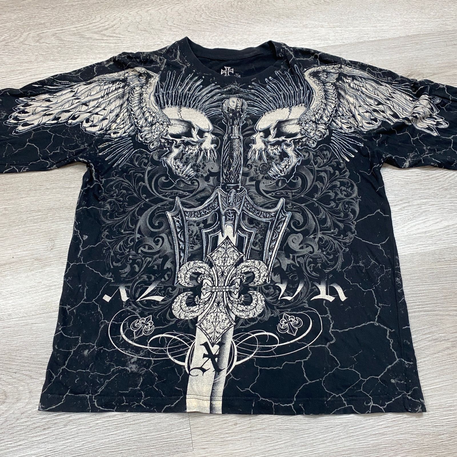 Vintage Y2K XAR Unlimited Xzavier Wing Cross Long Sleeve Shirt XL Size US XL / EU 56 / 4 - 2 Thumbnail