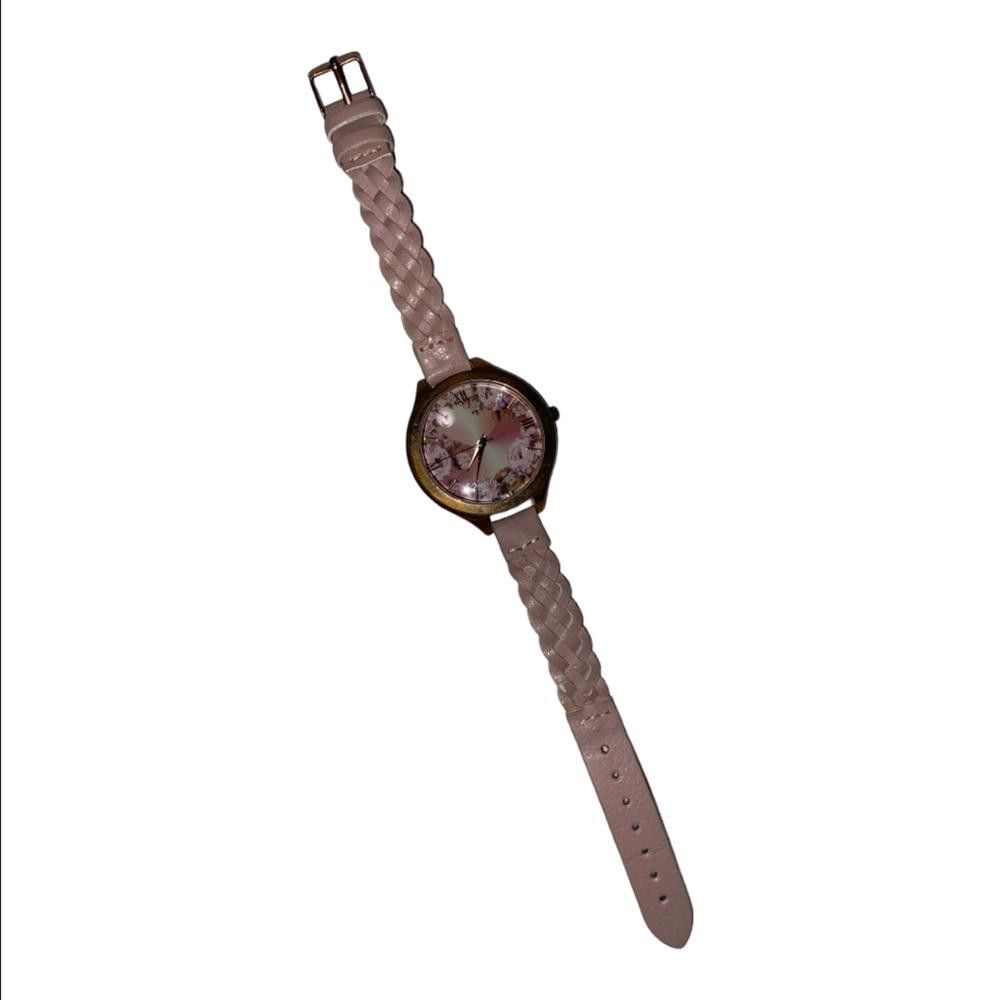 Designer Faux Leather Braided Floral Watch Size ONE SIZE - 1 Thumbnail