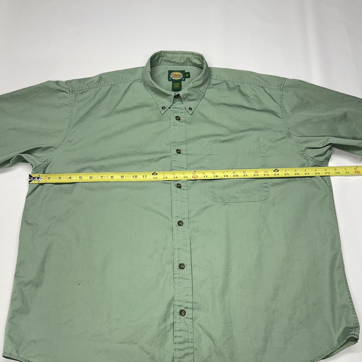Cabelas Cabelas Button Down Shirt Green Short Sleeve Outdoor Gear Size US XXL / EU 58 / 5 - 18 Thumbnail
