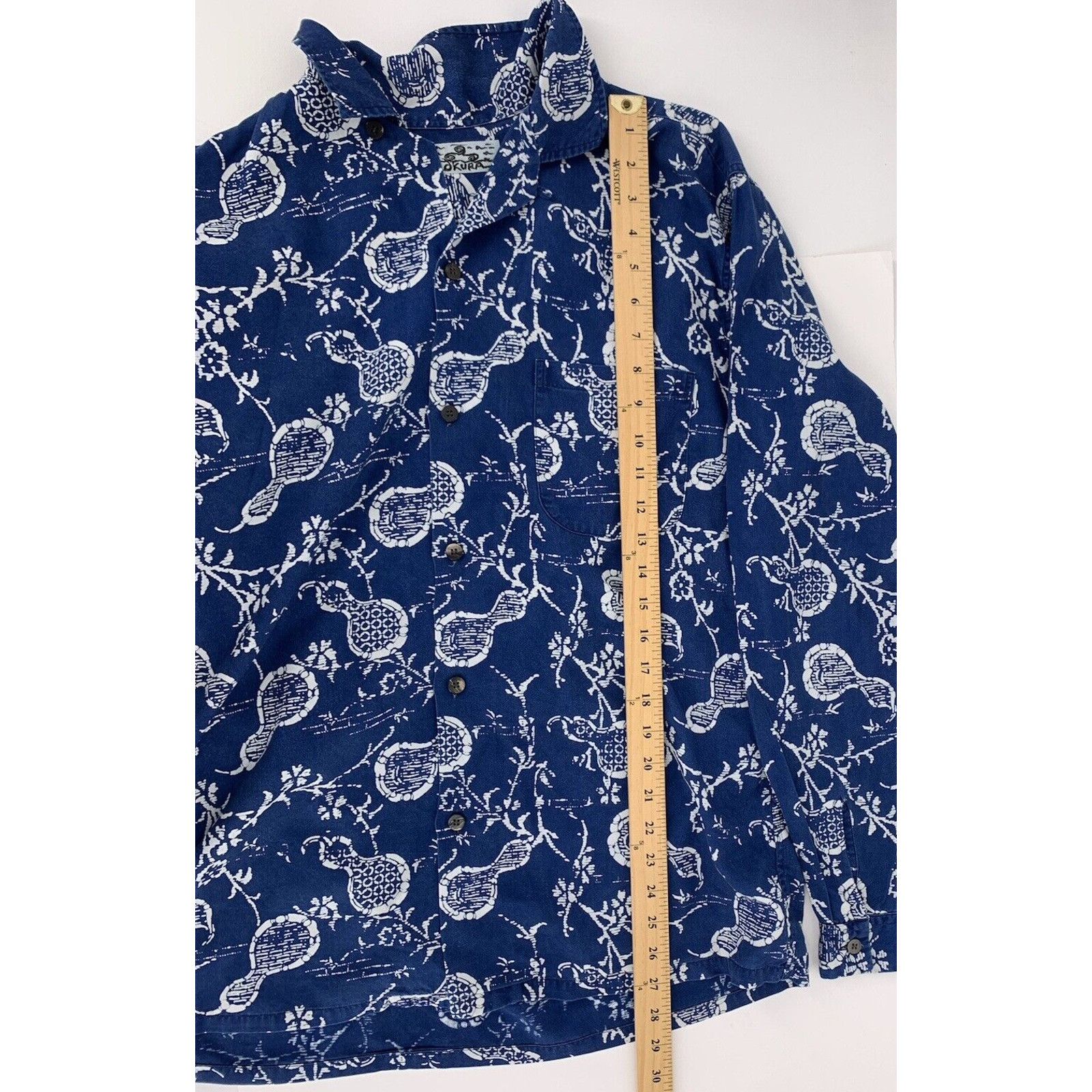 Okura OKURA Japan Indigo Dyed Button Front Blue XL Size US XL / EU 56 / 4 - 11 Thumbnail