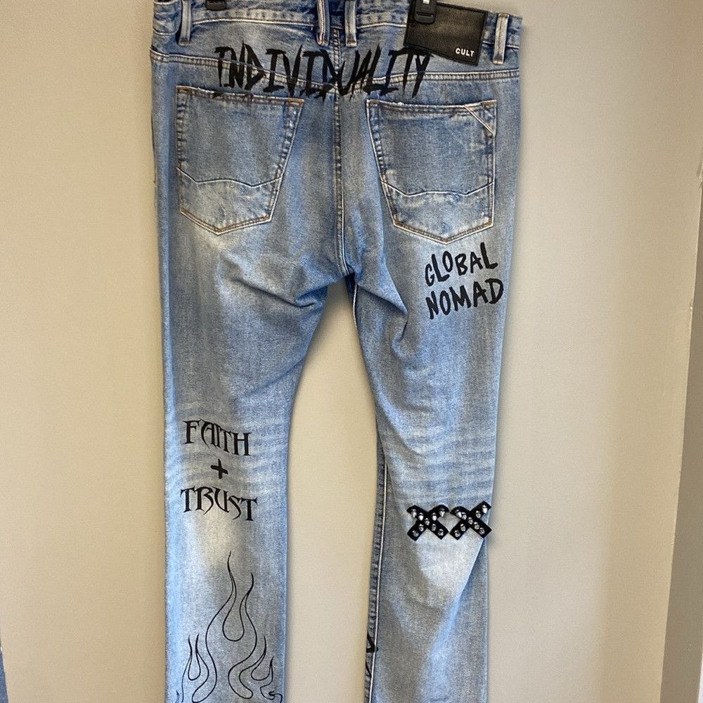 Cult Of Individuality Cult of Individuality Rocker Slim Jeans 38x33 Distressed Bl Size US 38 / EU 54 - 6 Thumbnail