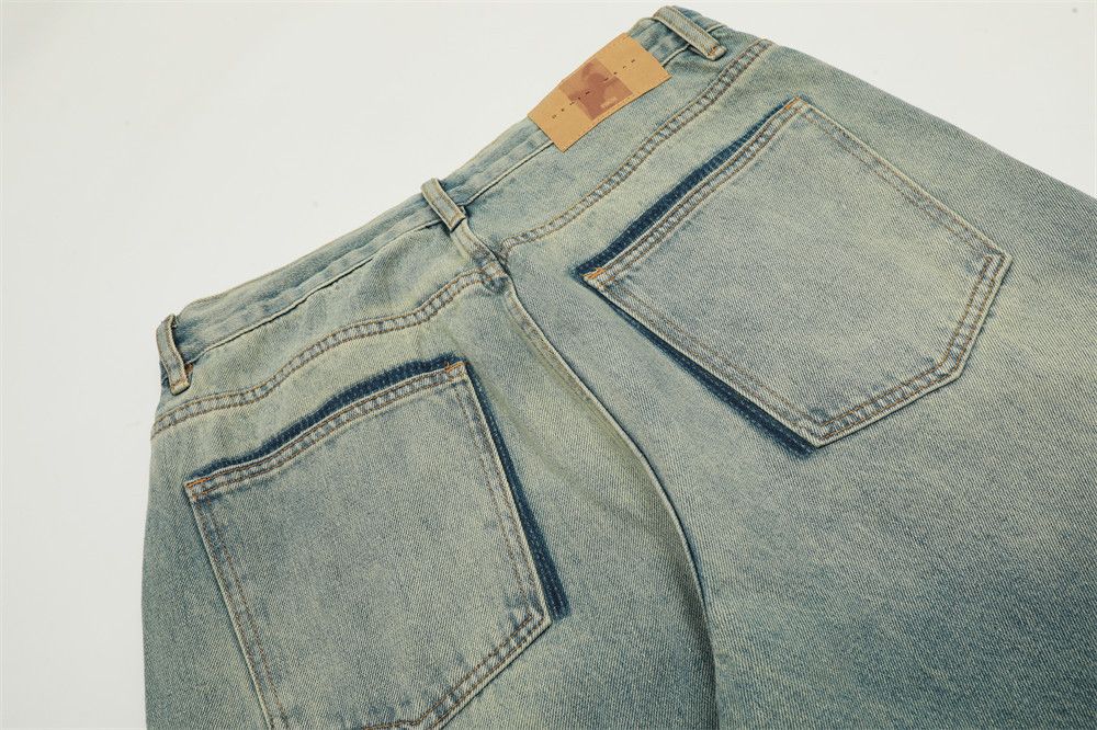 Japanese Brand × Jean Men's street punk washed distressed wide-leg jeans y2k Size US 32 / EU 48 - 5 Thumbnail