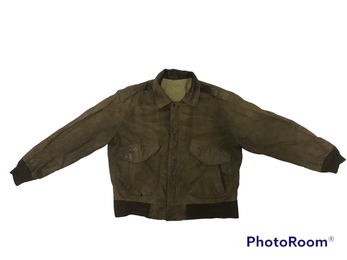 Other Vintage Mirage leather military jacket Size US XL / EU 56 / 4 - 1 Thumbnail