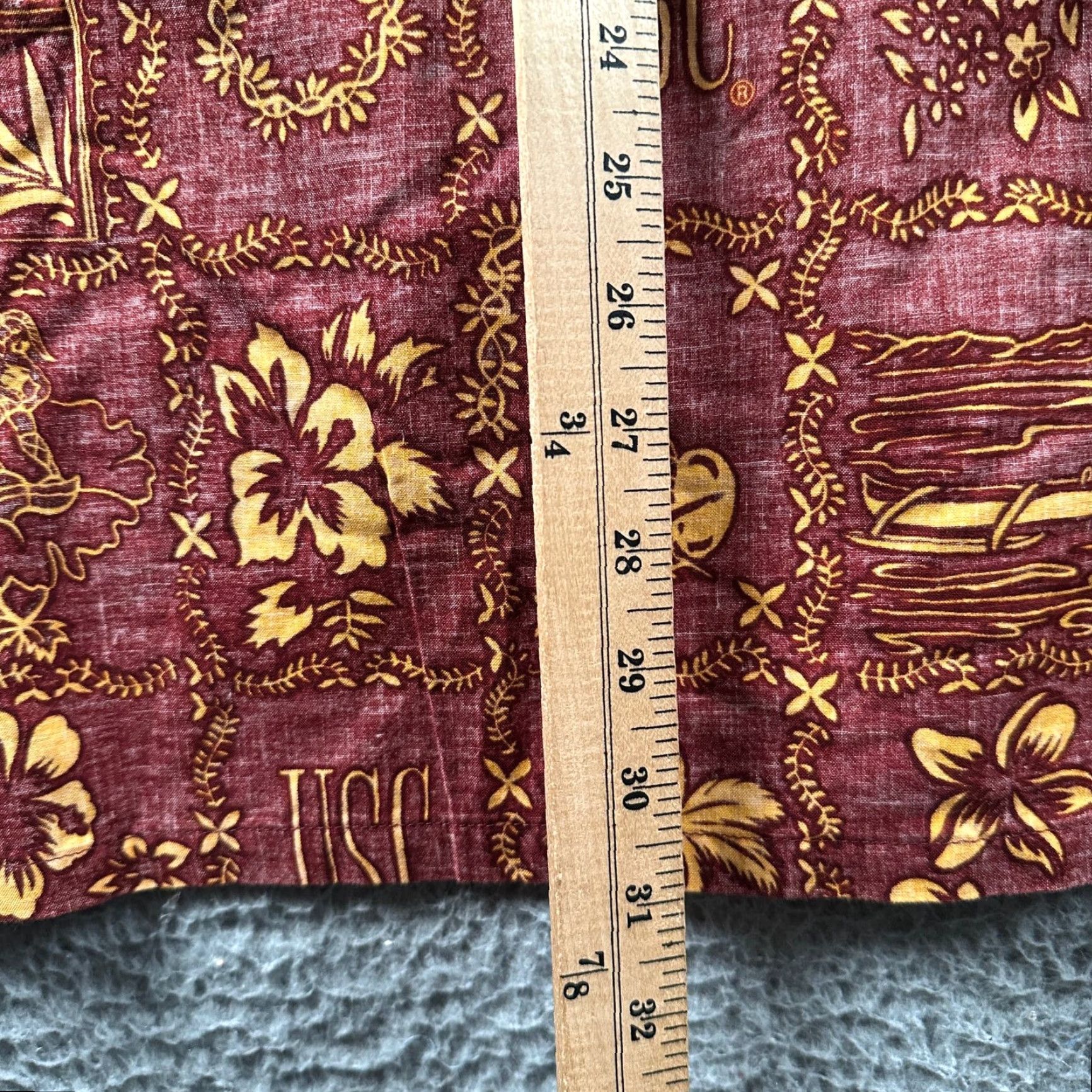 ALOHAS Ke Nui Hawaiian Shirt Mens XXL Burgundy Gold USC Trojans Aloha Button Front Size US XXL / EU 58 / 5 - 6 Thumbnail