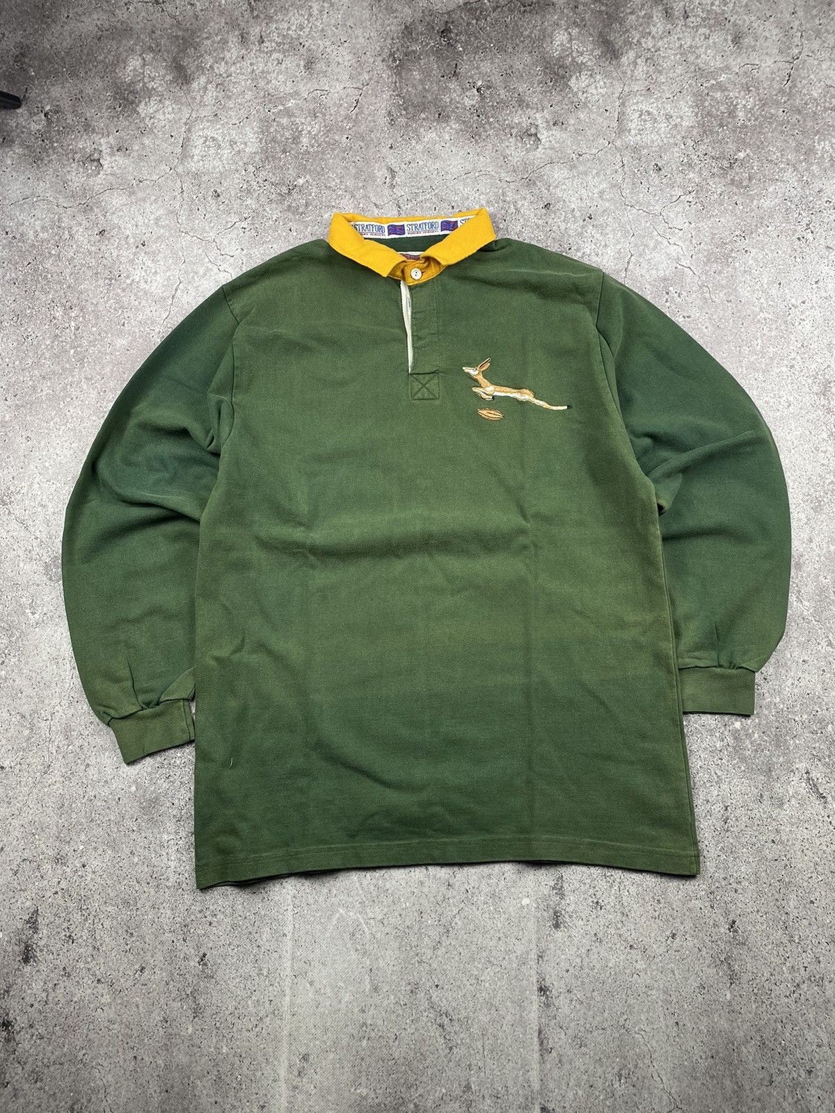 Cotton Traders × Vintage South Africa 80’s Faded Rugby Jersey Vintage Longsleeve Size US L / EU 52-54 / 3 - 1 Thumbnail