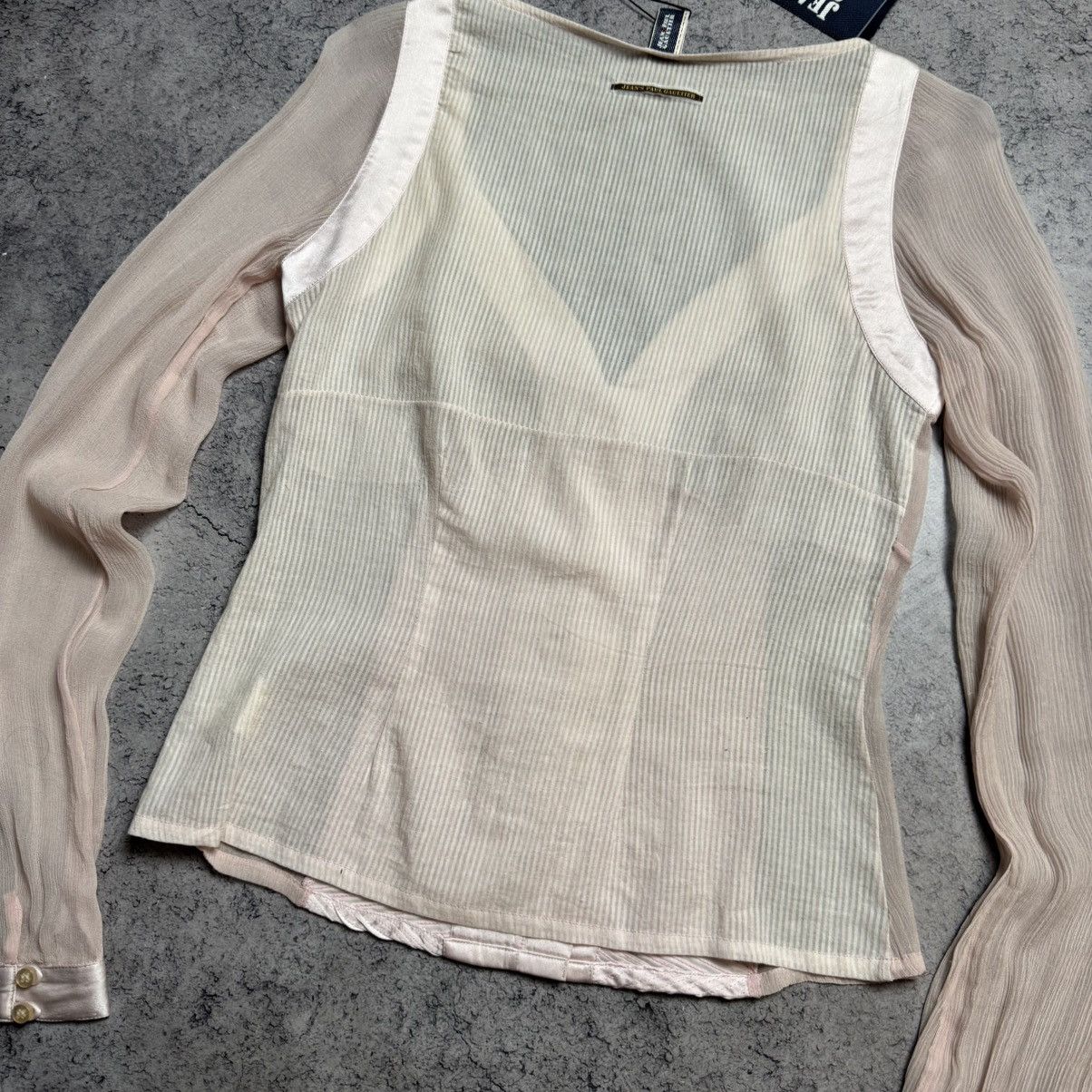 Jean Paul Gaultier NEW Jean Paul Gaultier Silk Blouse Button Ups Size S / US 4 / IT 40 - 4 Thumbnail