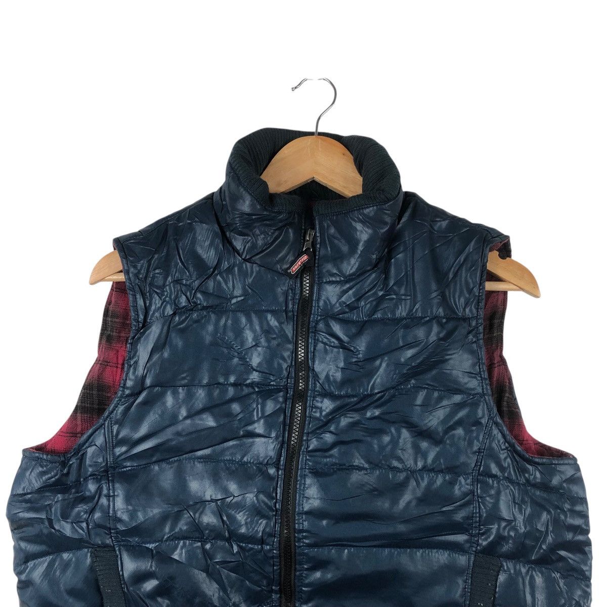 Dickies DICKIES Puffer Vest Navy Quilted Workwear with Plaid Lining Size US M / EU 48-50 / 2 - 2 Thumbnail