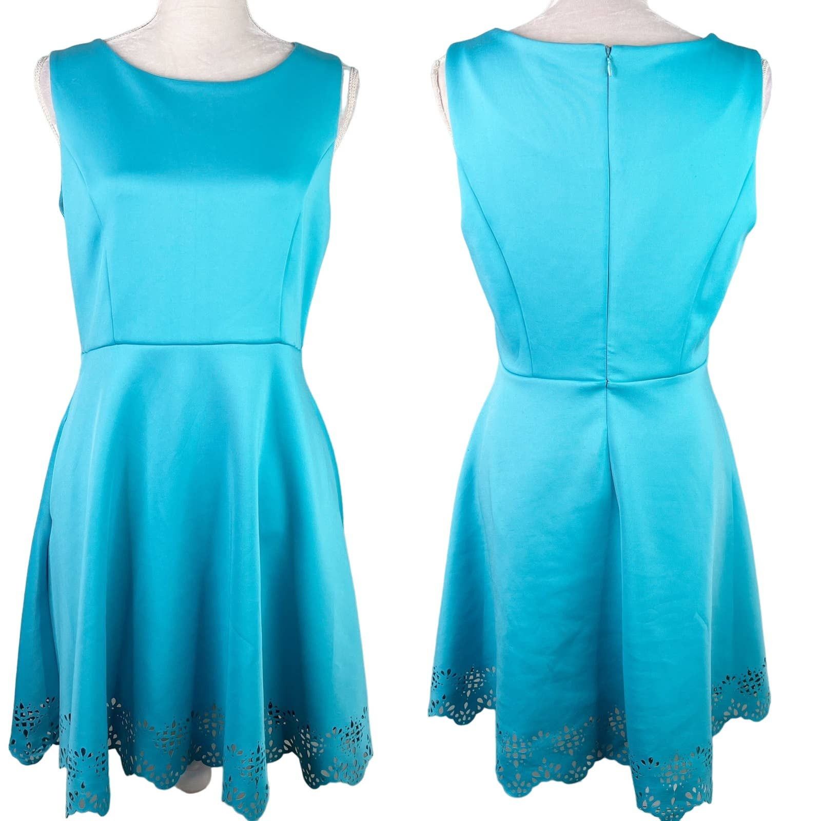 cynthia rowley Cynthia Rowley Dress 10 Turquoise Stretch Cutouts ...