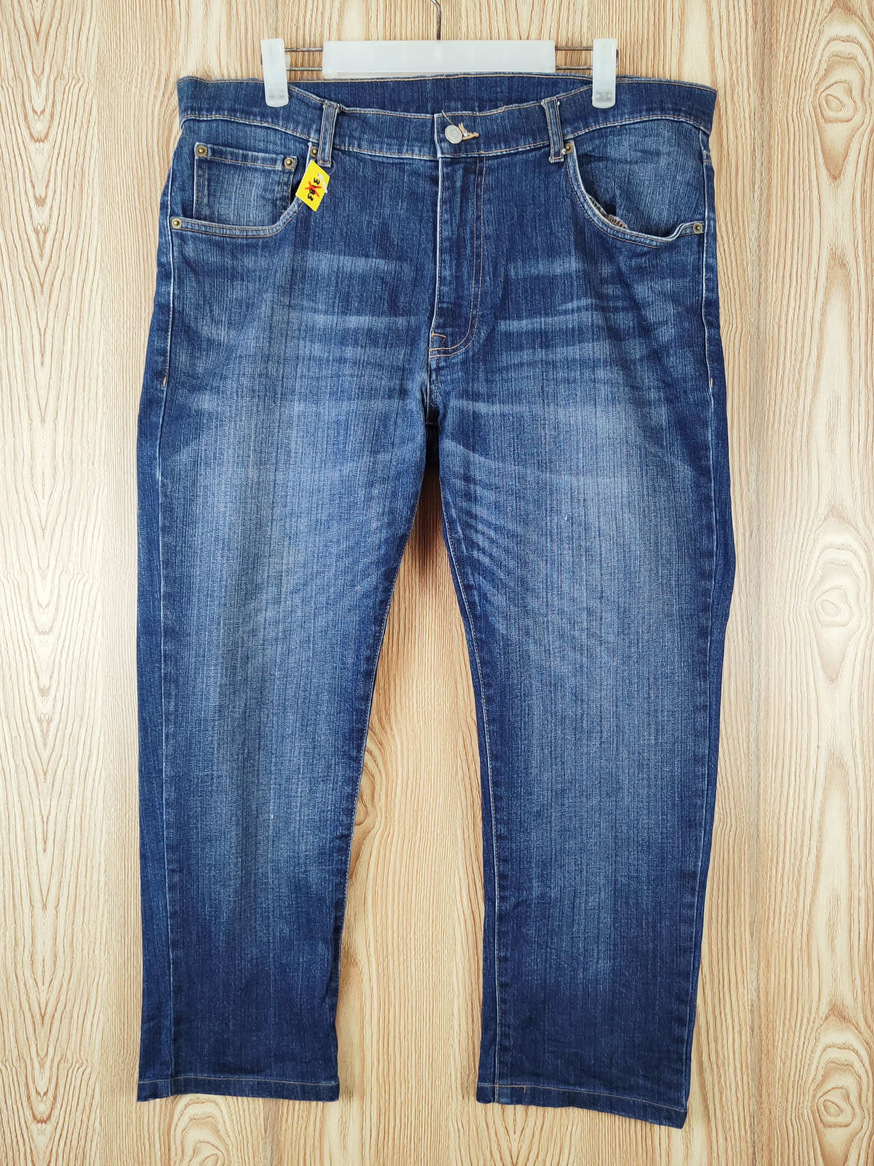 Japanese Brand Japanese Brand Dark Blue Distressed Ripped Jeans #W934 Size US 38 / EU 54 - 1 Thumbnail