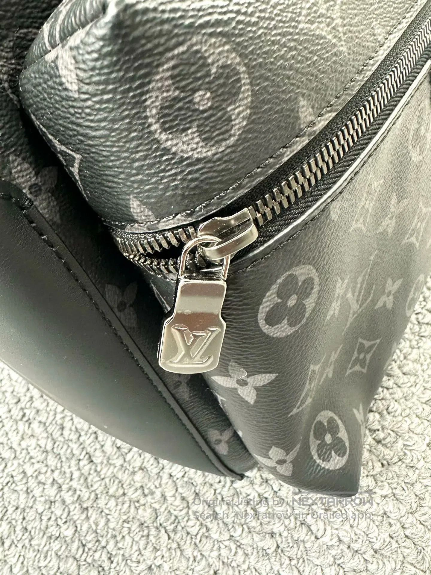 Louis Vuitton Louis Vuitton Black Apollo Series Printed Logo Backpack| Size ONE SIZE - 6 Thumbnail