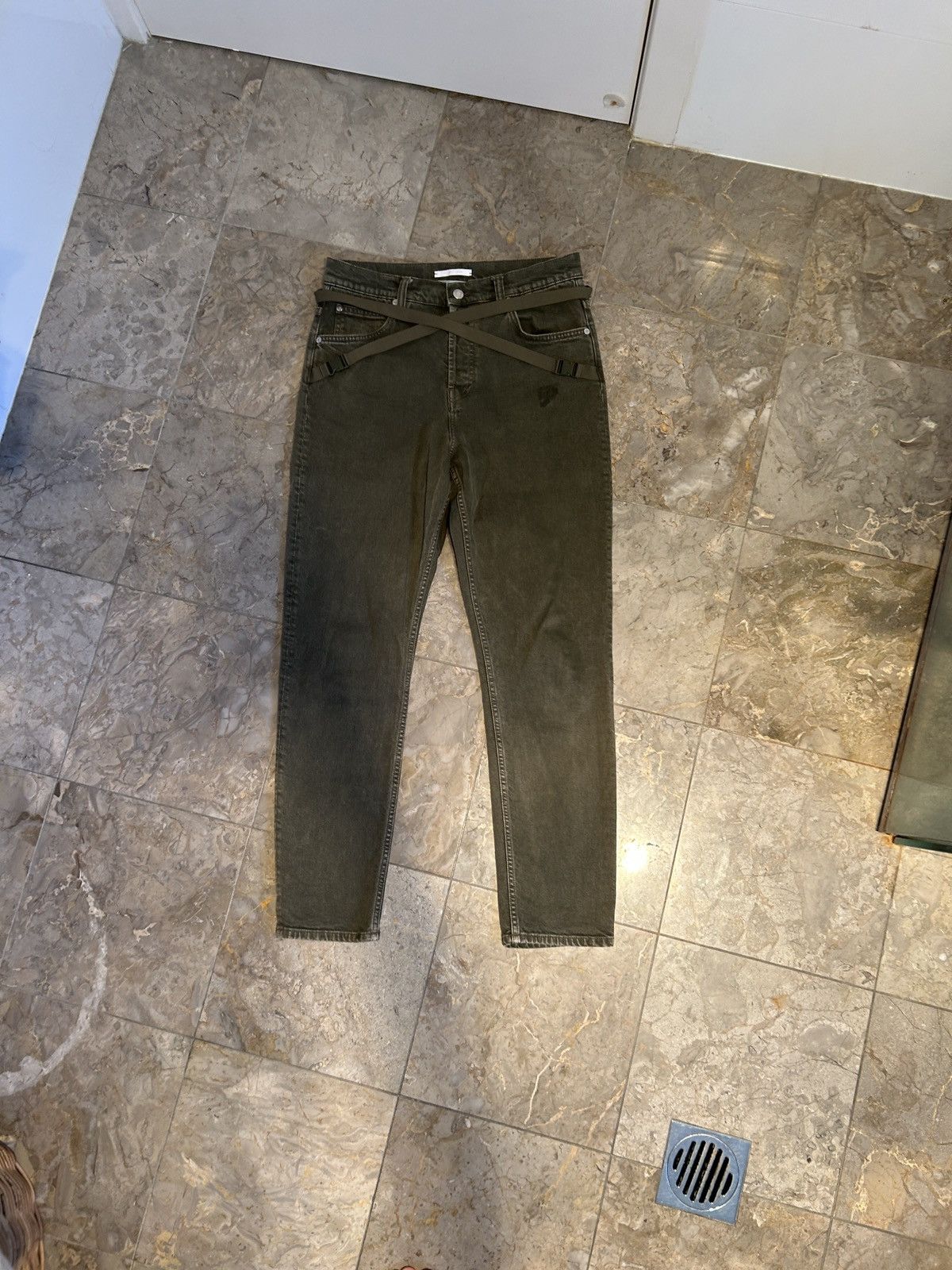 Image of Helmut Lang Helmut La G Bondage Denim in Green, Men's (Size 30)