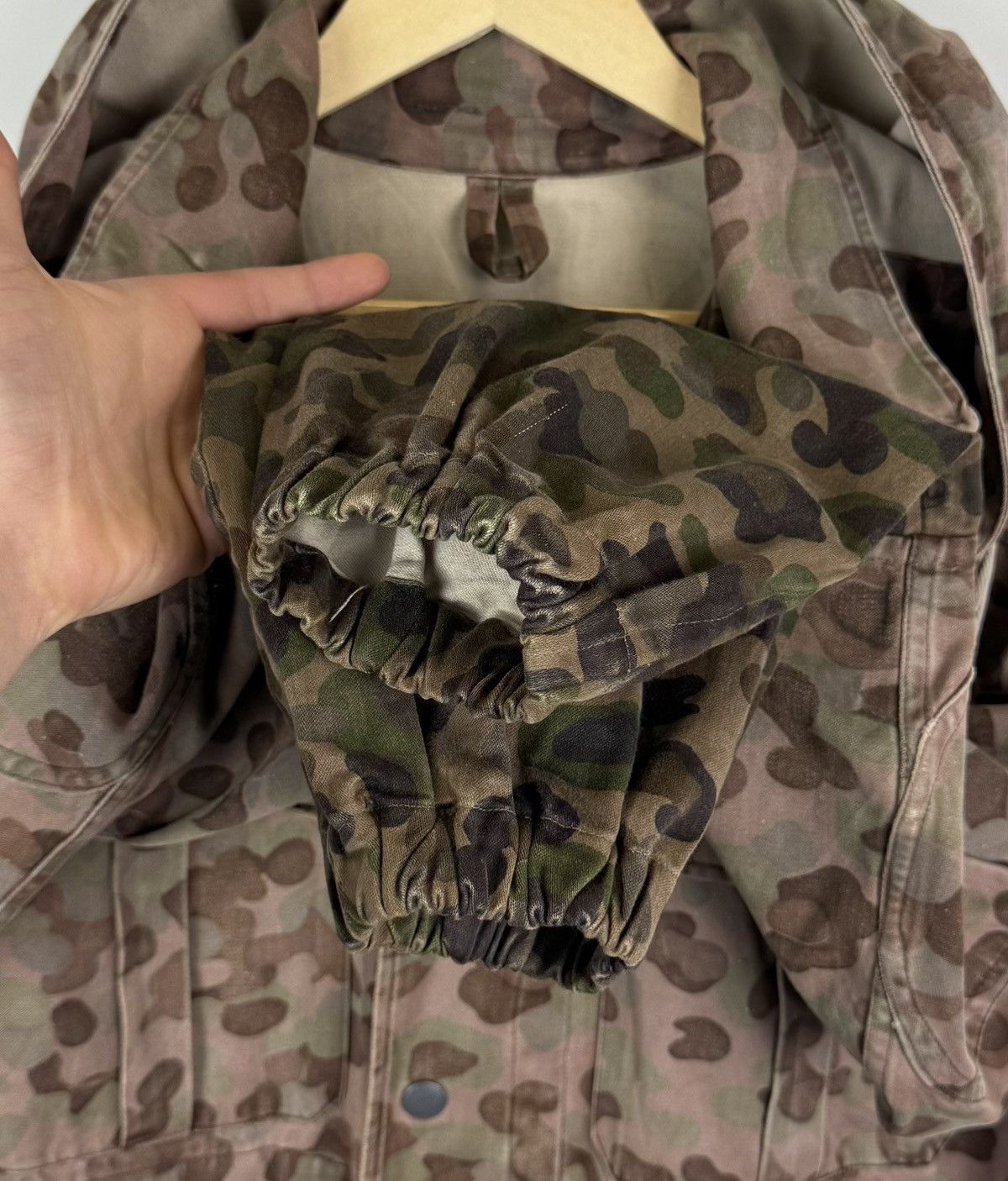 Vintage Vintage Austrian Army Kaz 57 Pea Dot Camo Parka Coat Jacket Size US XL / EU 56 / 4 - 3 Thumbnail