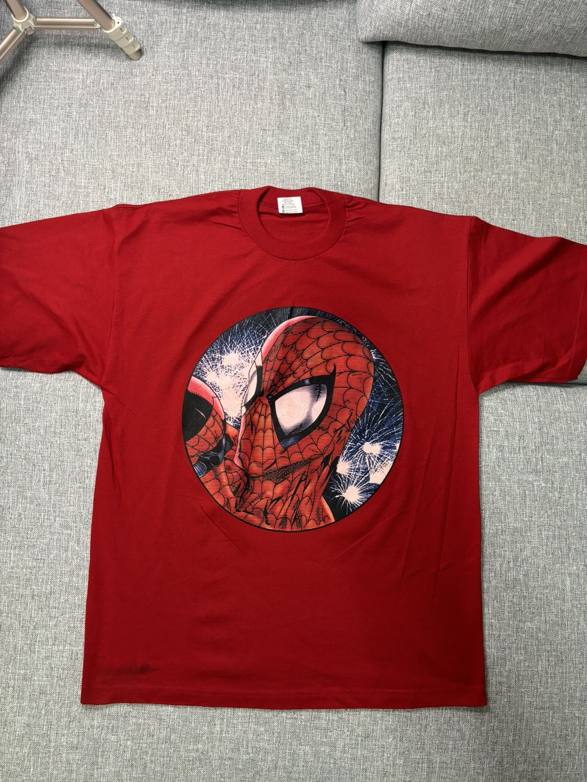 Marvel Comics × Vintage Vintage bootleg shirt Spiderman Size US XL / EU 56 / 4 - 1 Thumbnail