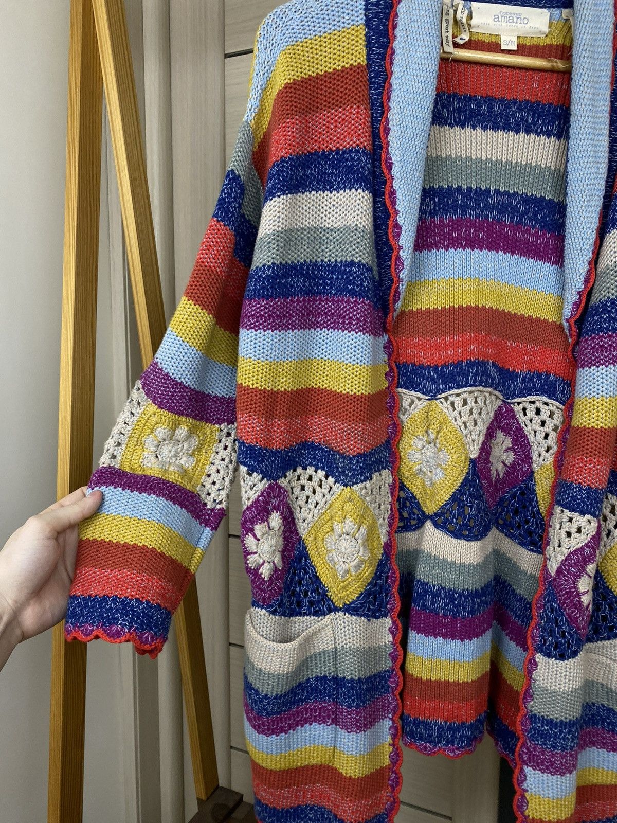Other Amano Jude Multicoloured flowers Chunky Cardigan sweater Size M / US 6-8 / IT 42-44 - 4 Thumbnail