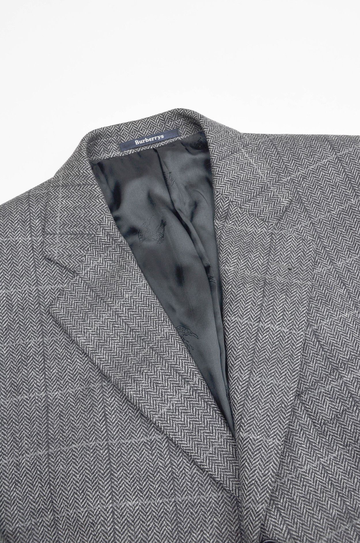 Burberry Burberrys Vintage Wool Blazer – Herringbone Check – Size 50 Size 40R - 6 Thumbnail