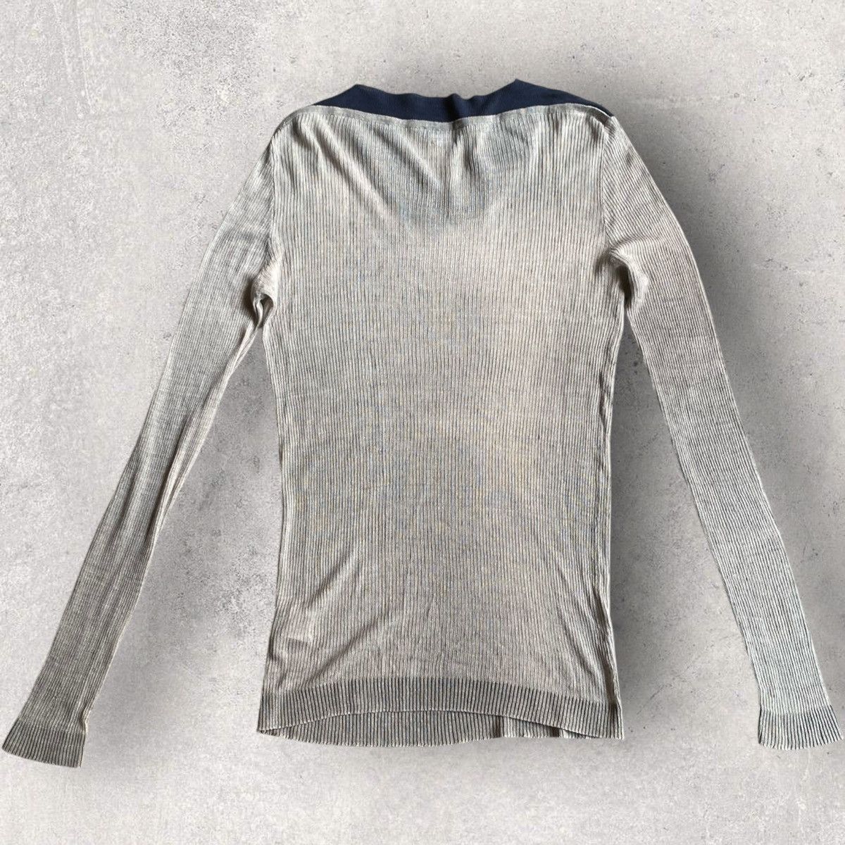Raf Simons Raf Simons SS10 Linen Knit Contrast Collar Sweater Size US M / EU 48-50 / 2 - 2 Thumbnail