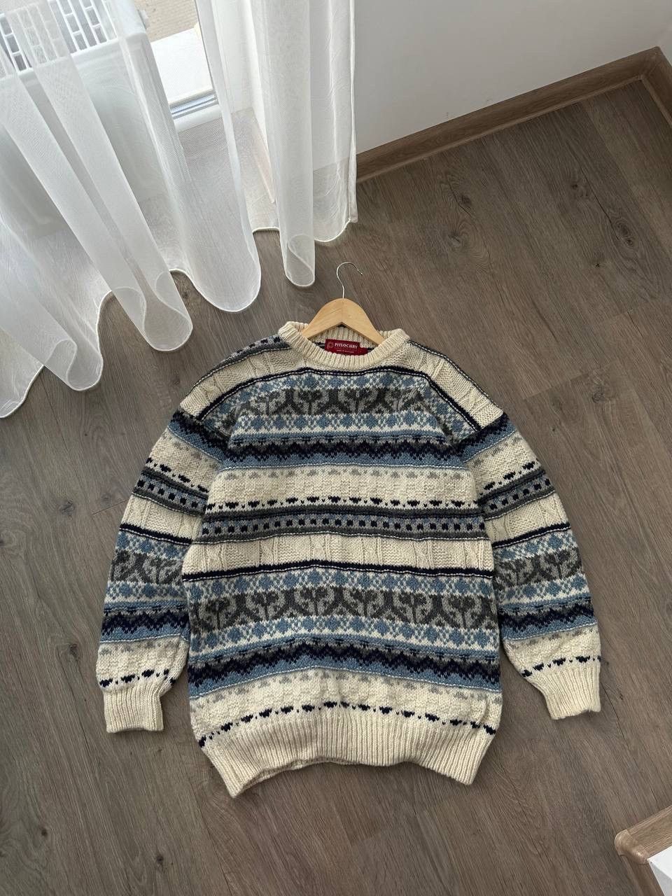 Vintage Vintage Pitlochry In Scotland Knit Wear Sky Blue Sweater Size US L / EU 52-54 / 3 - 1 Thumbnail