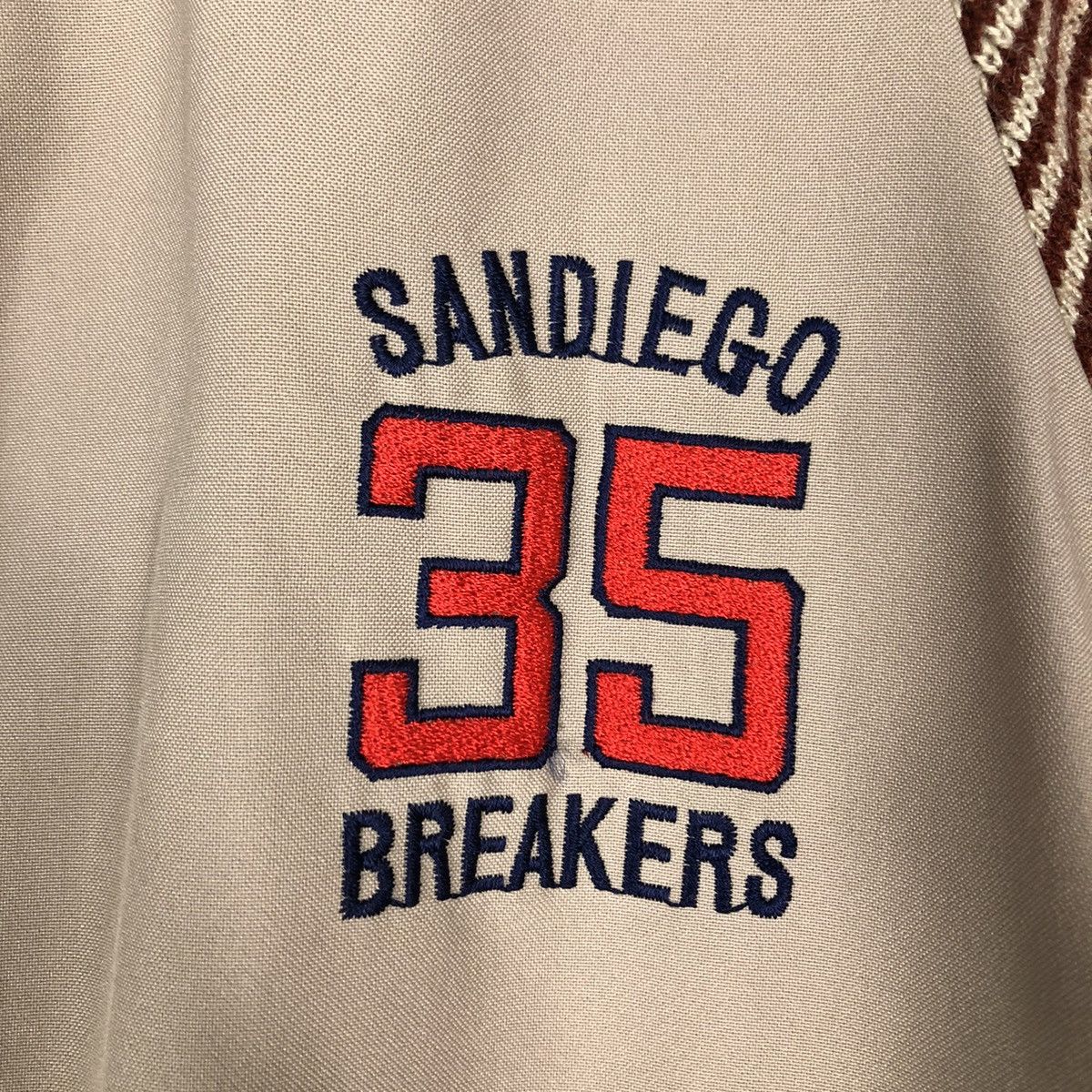 Japanese Brand 📌VINTAGE BOMBER JACKET SANDIEGO 35 BREAKERS BIG LOGO Size US S / EU 44-46 / 1 - 17 Thumbnail