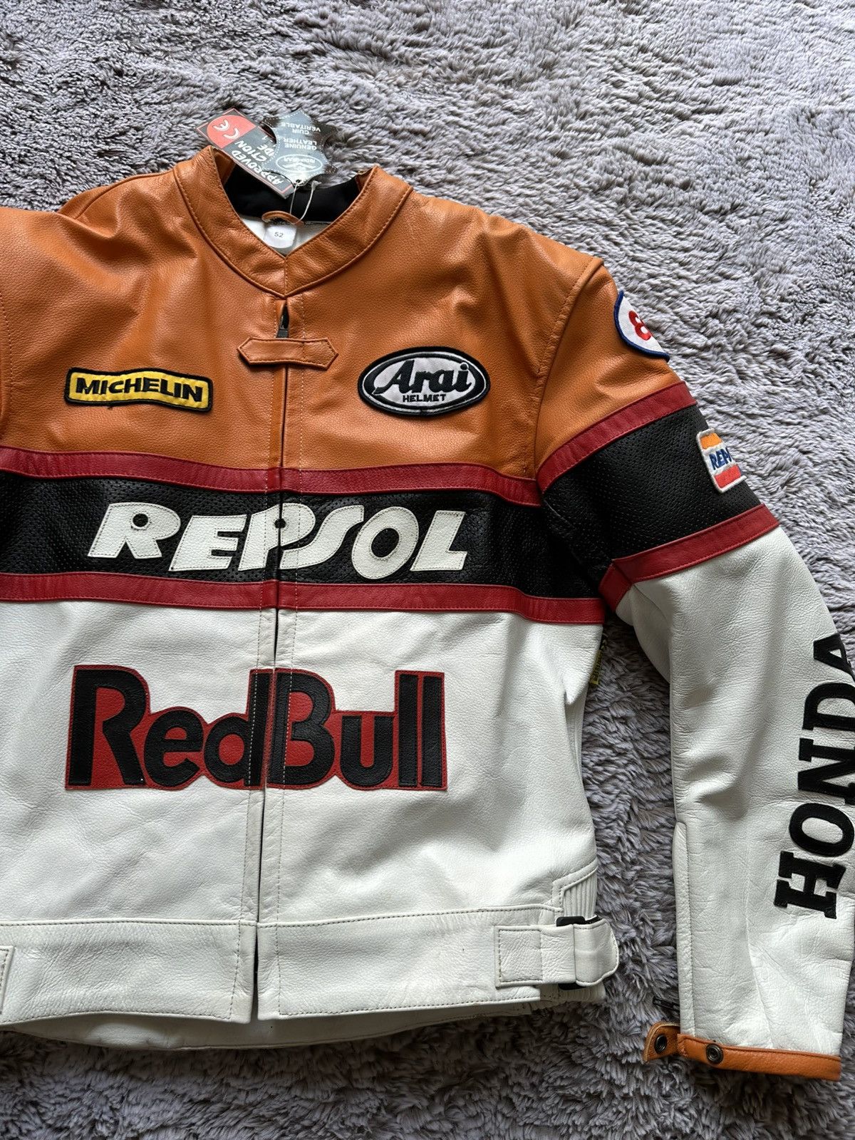Red Bull Red Bull Honda Leather Jacket size 52 with tags Size US L / EU 52-54 / 3 - 5 Thumbnail