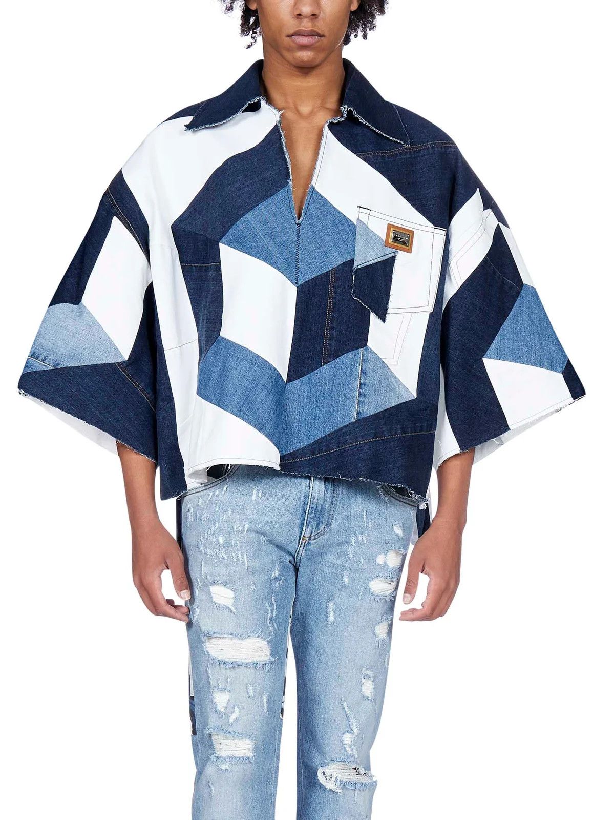 Dolce & Gabbana o1y0125 Denim Shirt in Multicolor Size US M / EU 48-50 / 2 - 5 Thumbnail