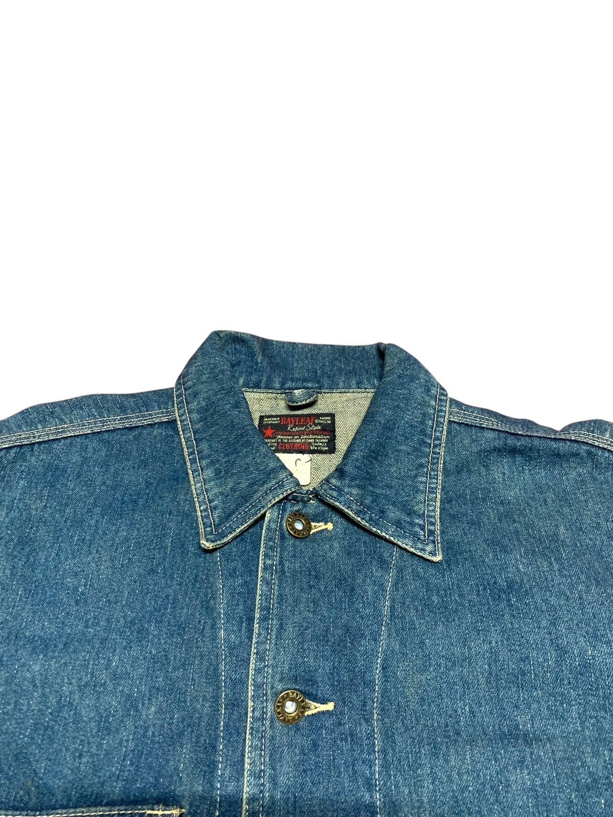 If Six Was Nine Vintage Bayleaf Denim Worker Button Jacket Size US M / EU 48-50 / 2 - 9 Thumbnail