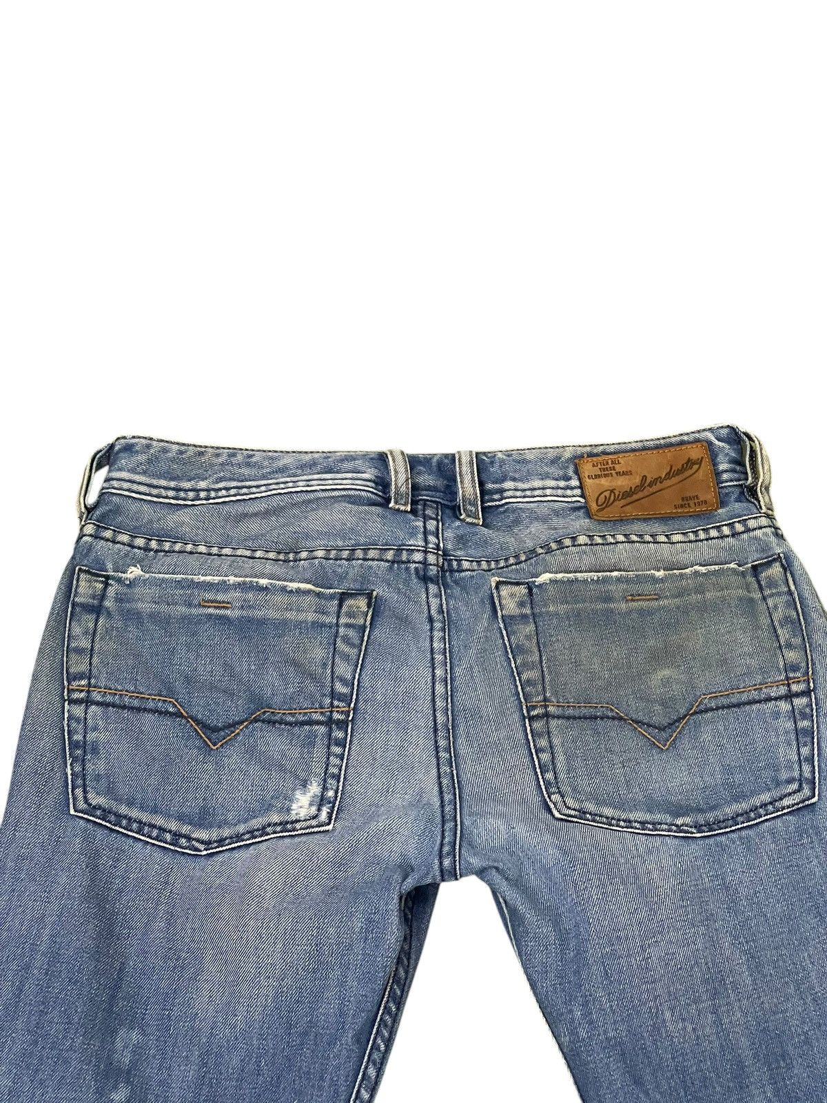 Diesel Flare Jeans Y2K Diesel Industries Distress Boot Cut 1🟦0 Size US 31 - 19 Thumbnail