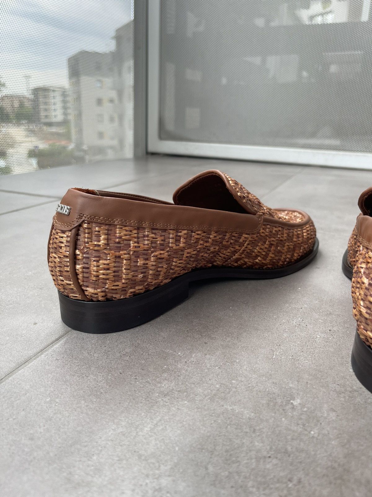 GCDS !DS! SS24 GCDS Monogram Rafia Brown Loafers Size US 11 / EU 44 - 12 Thumbnail