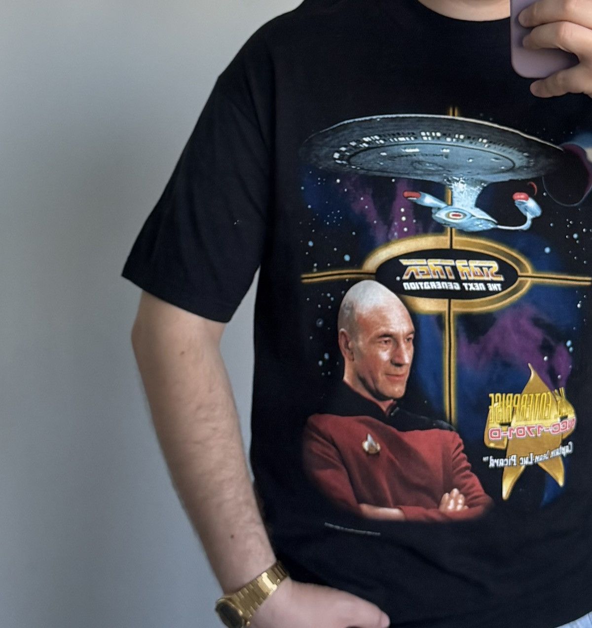 Vintage Vintage tee shirt starteck 2000 STAR TREK Саptain Jean-Luc Size US M / EU 48-50 / 2 - 4 Thumbnail